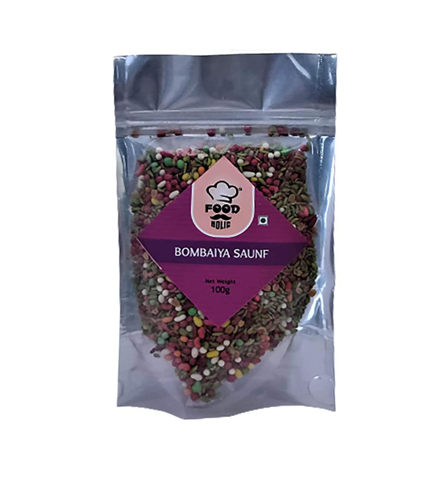 Foodholic Bombaiya Mukhwas/ Mix Saunf mukhwas Mouth Freshener (100 Gm)_Packing May Vary