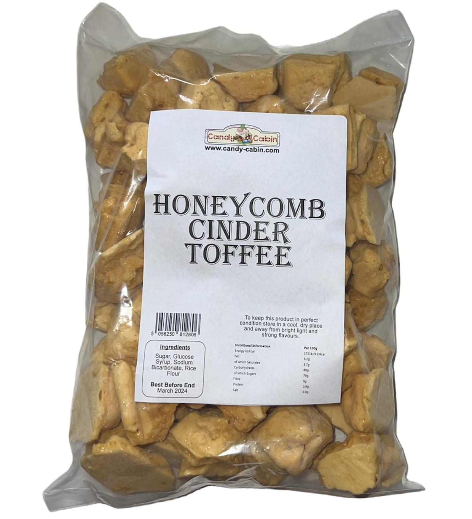 Honeycomb Cinder Toffee 500g Bag Traditional Retro Sweet Shop Candy
