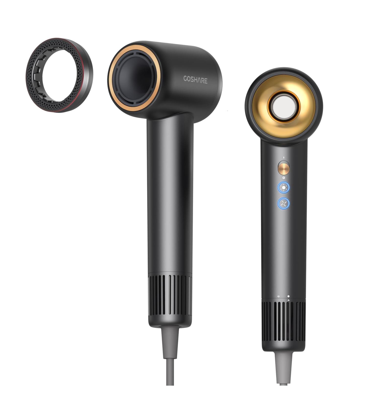 Fast Drying Ionic Hair Dryer - 500 Million Negative Ions Lightweight Low Noise No Damage SuperFlow1 - Perfect for Frizz-Free Luxurious Hair - Buy Online on GoSupps.com