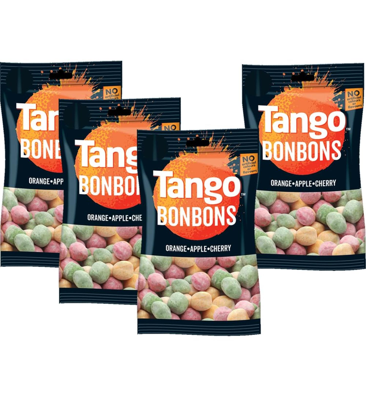 Assorted Flavour Chewy Bonbons 90g - Apple Cherry Orange Flavours Bonbons Chewy Sweets (4 Bags)
