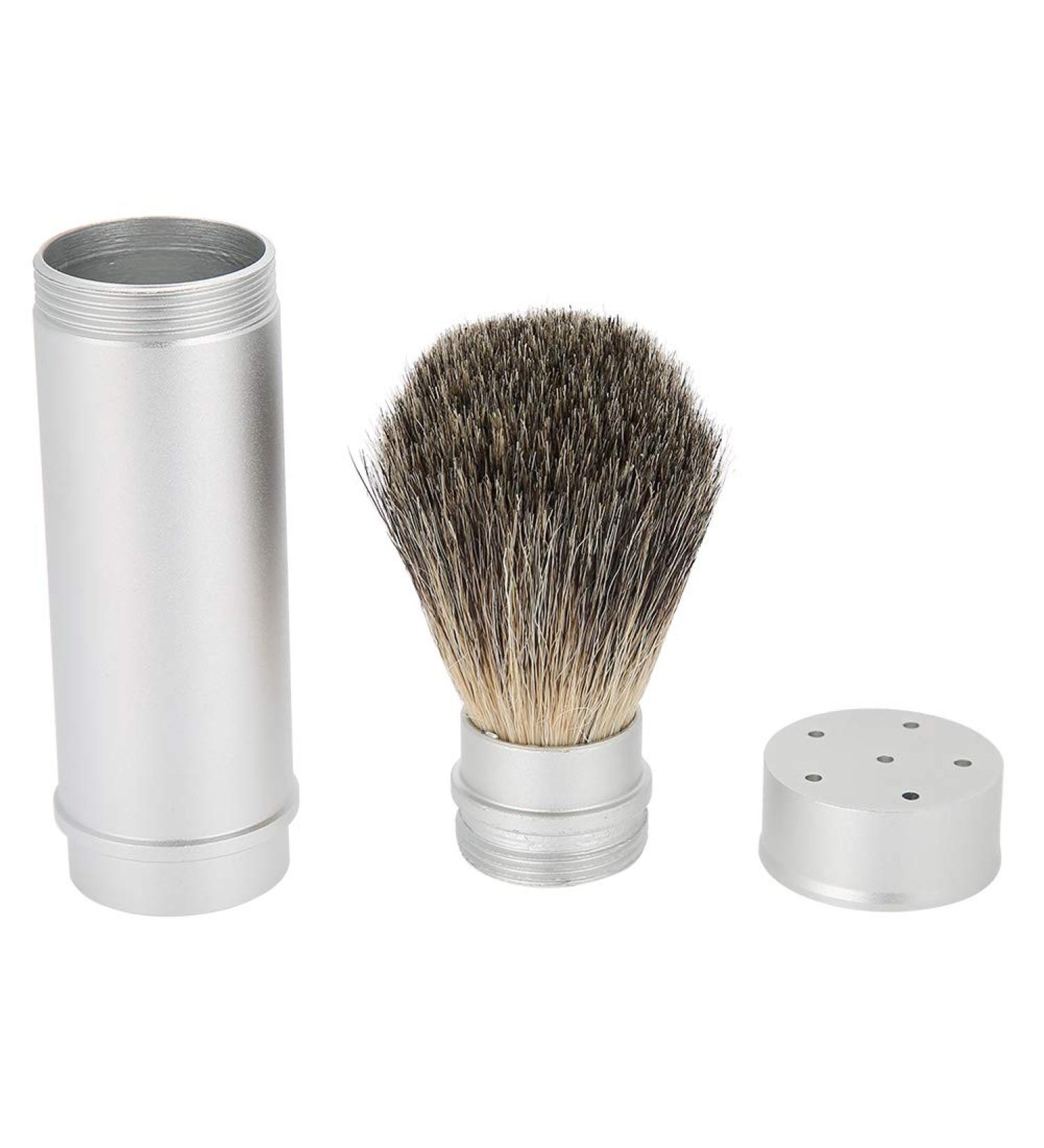 Filfeel Shaving Brush - Portable Beard & Mustache Brush for Men | Best Bristle Hair Brushes for Grooming  - Buy Online on GoSupps.com