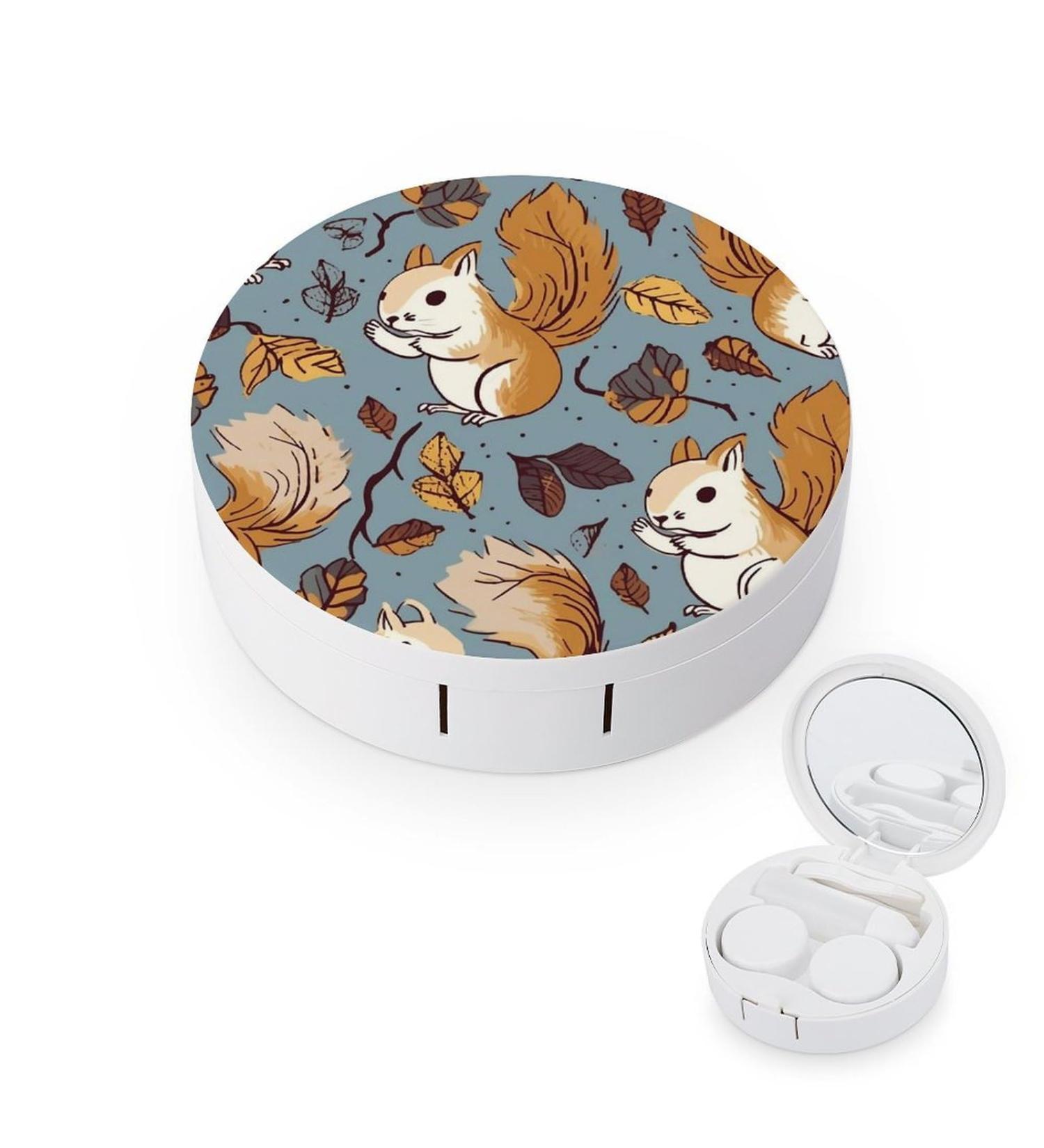 Cute Squirrel Contact Lens Case - Portable Travel Storage Box for Contacts - Buy Online on GoSupps.com