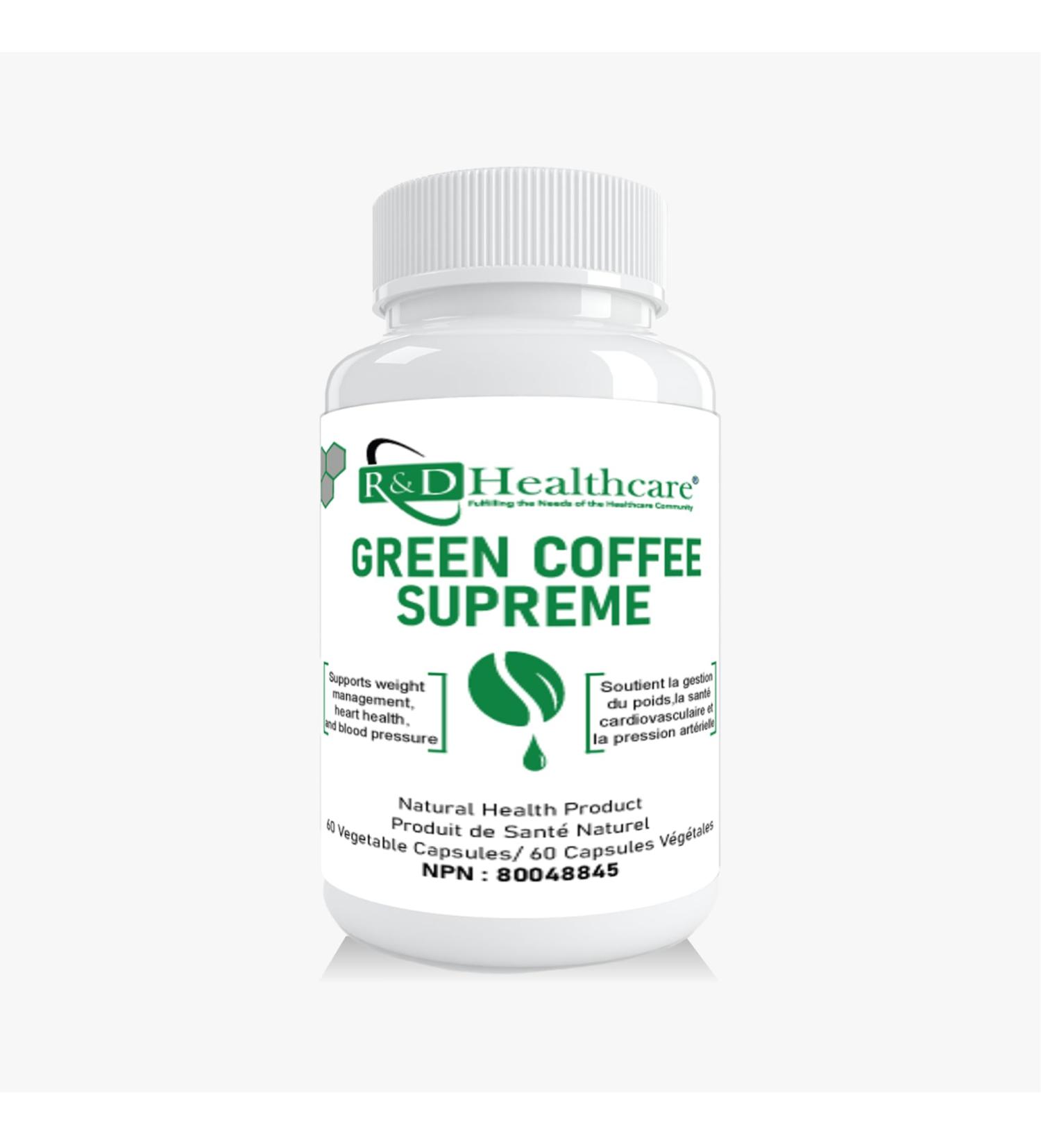 Green Coffee Supreme | Green Coffee Bean Extract 500mg 60 Capsules | Natural Dietary Supplement for Weight Loss Appetite Suppressant and Fat Burner for Women & Men that Helps With Cardiovascular Health - Buy Online on GoSupps.com