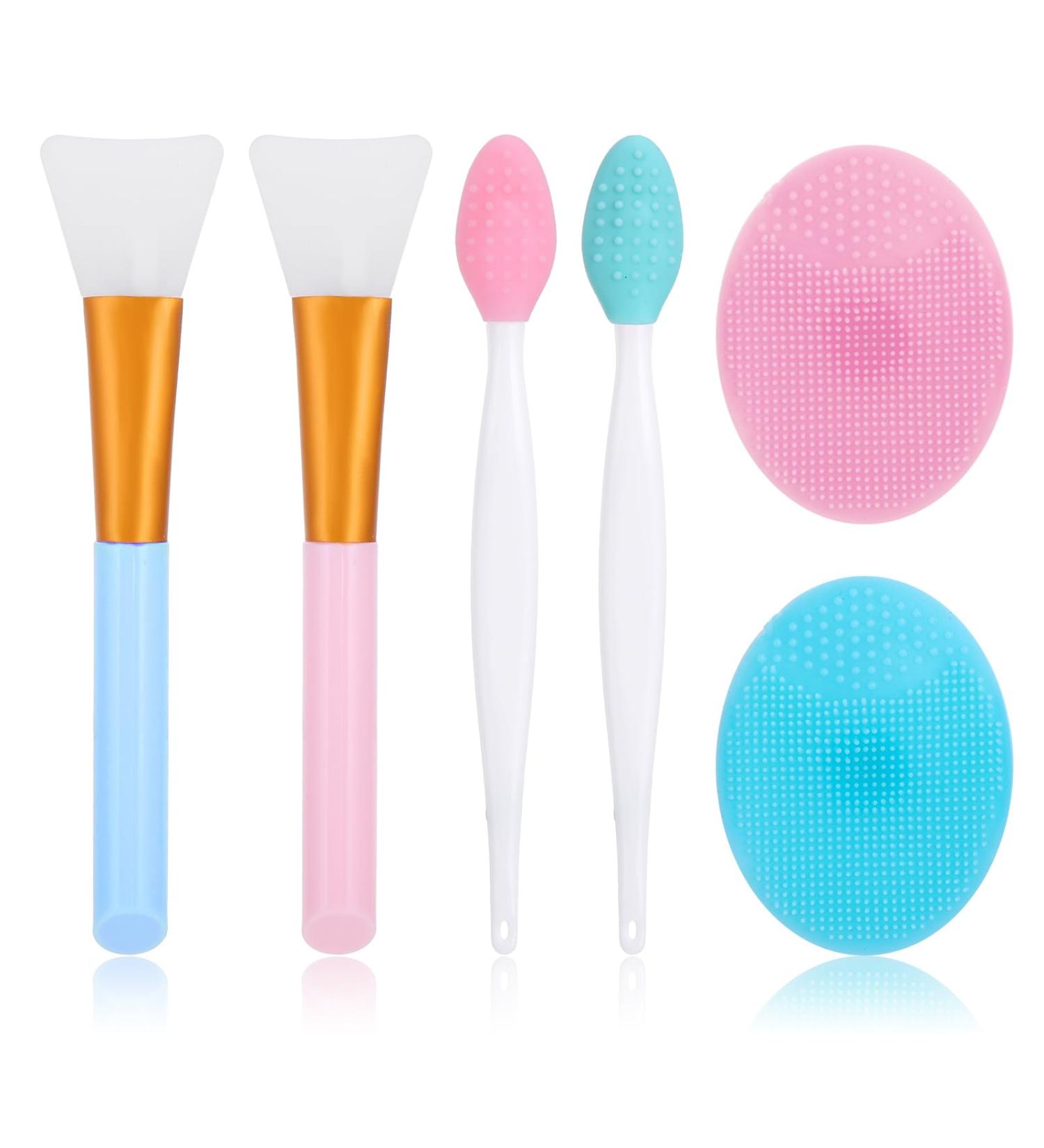 Buy WLLHYF 6-Piece Face Lip Mask Applicator Set | Silicone Brush for Exfoliating Cleansing & Removing Blackheads | Perfect Skin Care Tool for Women & Girls - International Shipping - Buy Online on GoSupps.com