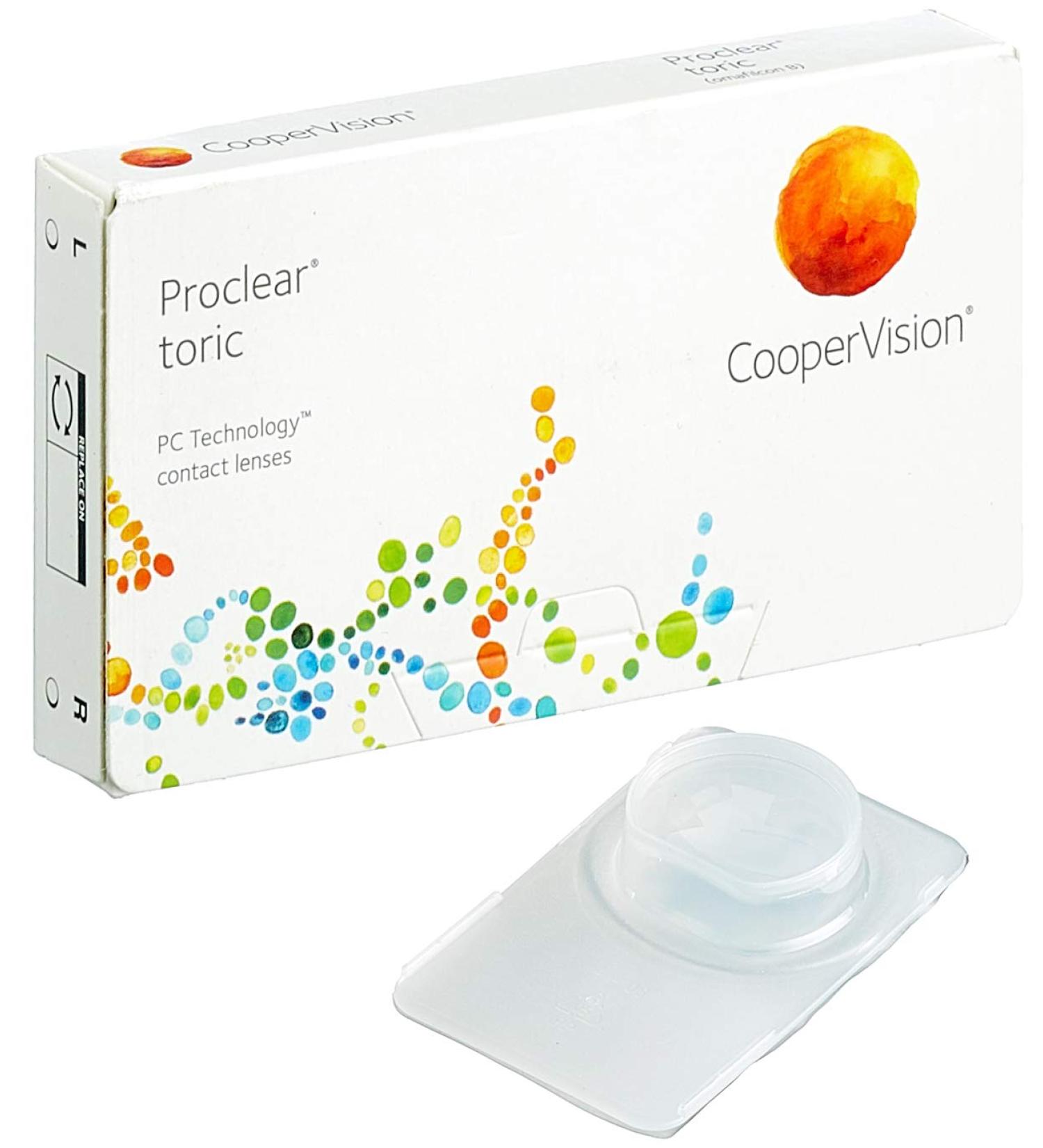 Proclear Toric Monthly Soft Lenses - 6 Pieces | BC 8.4 | DIA 14.4 | CYL -1.25 | AXIS 180 | -5.00 Diopters | International Shipping Available - Buy Online on GoSupps.com