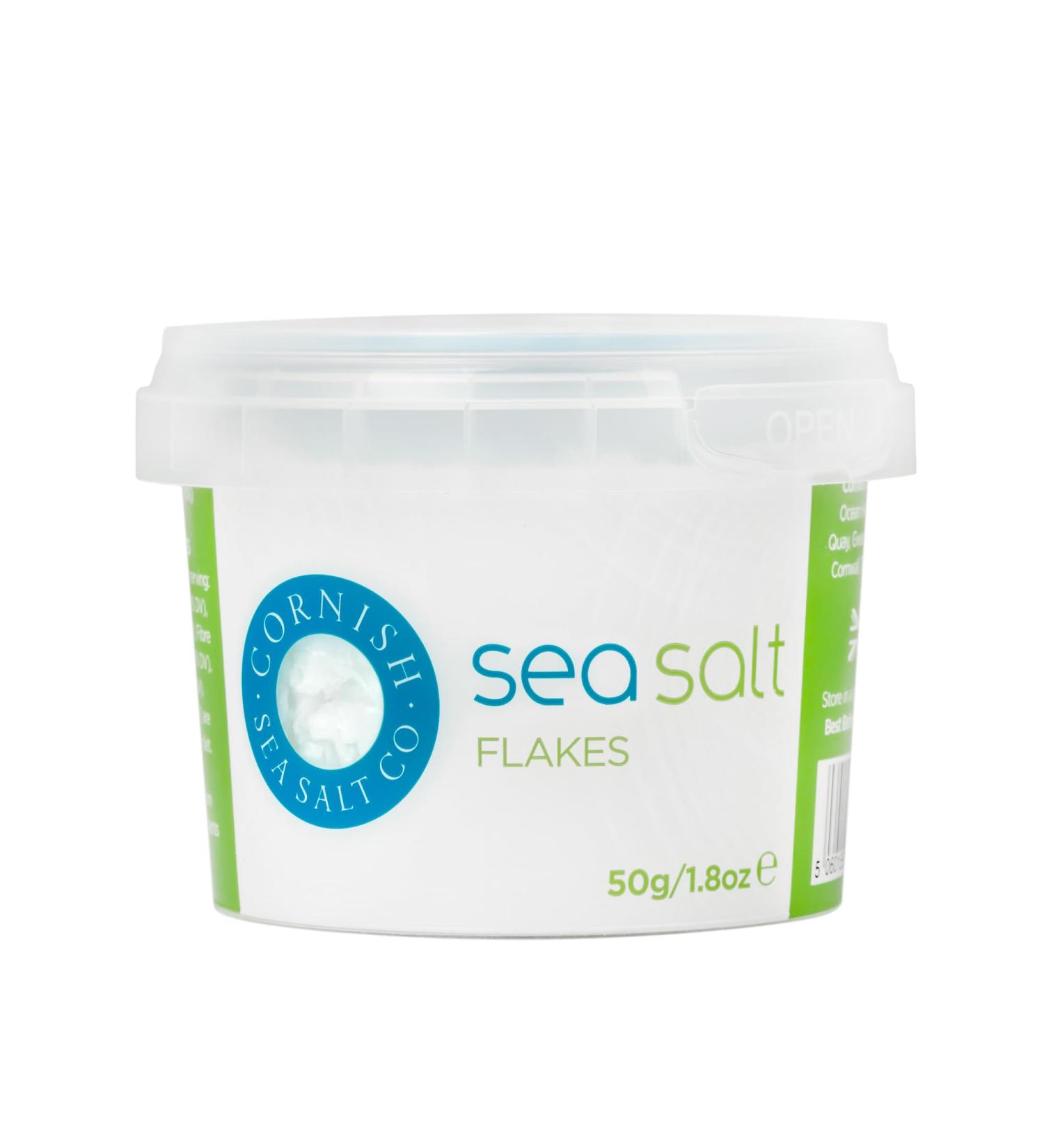 Cornish Sea Salt Tub (4 Pack Sea Salt Flakes 50g) - Buy Online on GoSupps.com