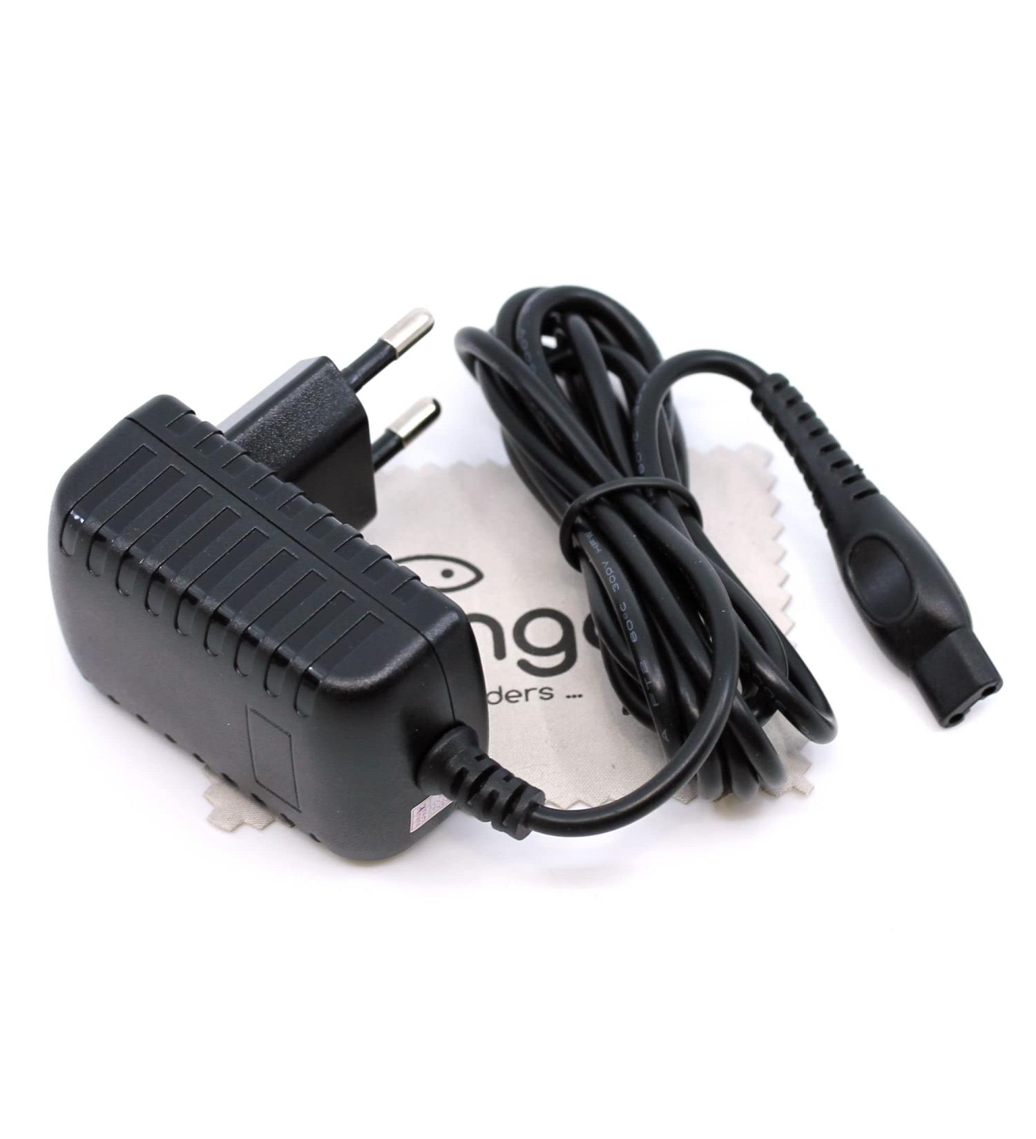 Charger suitable for Philips OneBlade QP2530/20 QP2530/30 QP2530/60 QP2531/21 QP2531/26 (replaced SSW-1789EU) charging cable razor with mungoo display cleaning cloth