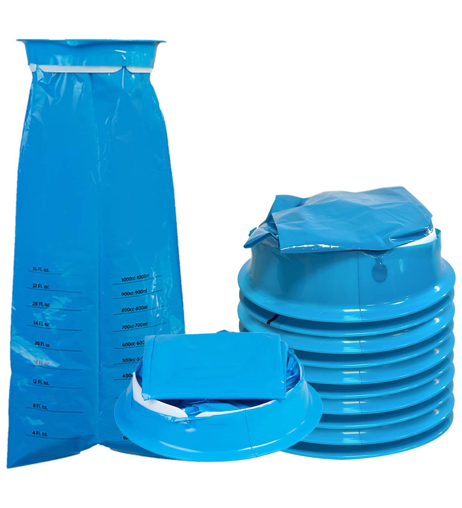 Harewu 10 Pcs 1000ml Disposable Vomit Bags for Morning Sickness - Blue (10pc) - Buy Online on GoSupps.com