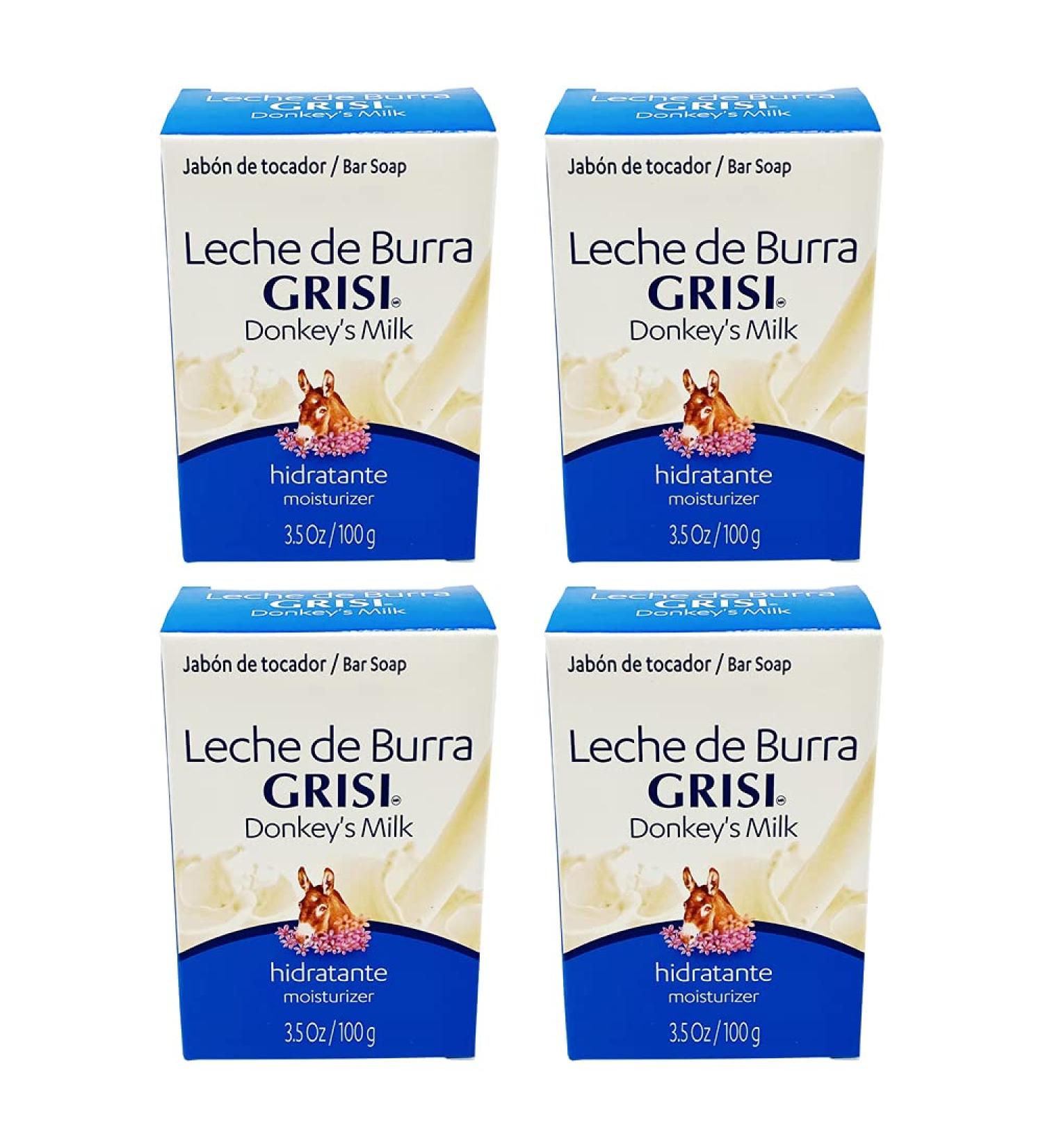 Grisi Donkey's Milk Soap 4-pack 3.5oz - Luxurious and Moisturizing Bar Soap - Buy Online on GoSupps.com