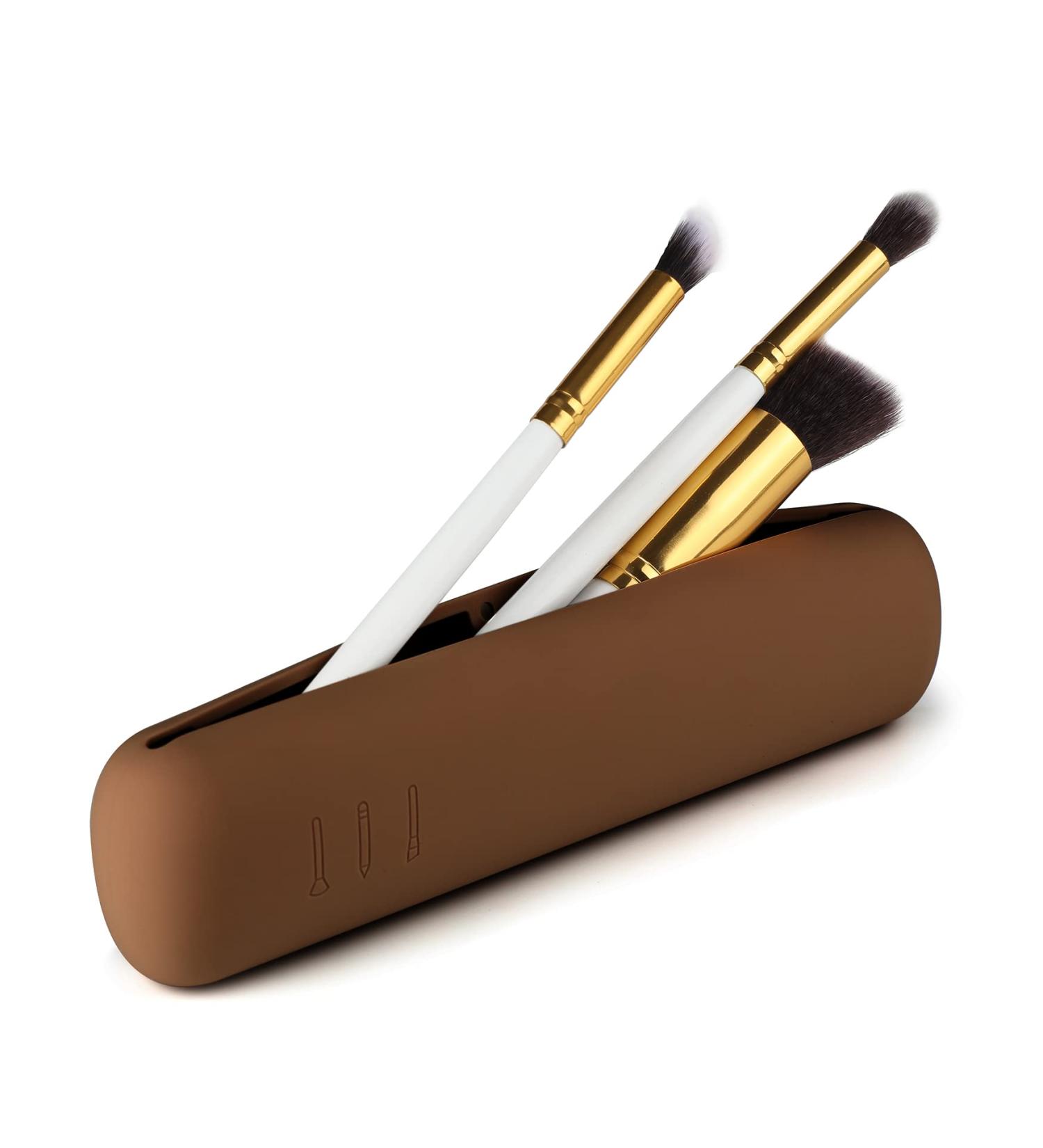 Corneria Silicone Makeup Brush Holder | Portable Travel Organizer by B & C Directly Brown S - Shop Now! - Buy Online on GoSupps.com