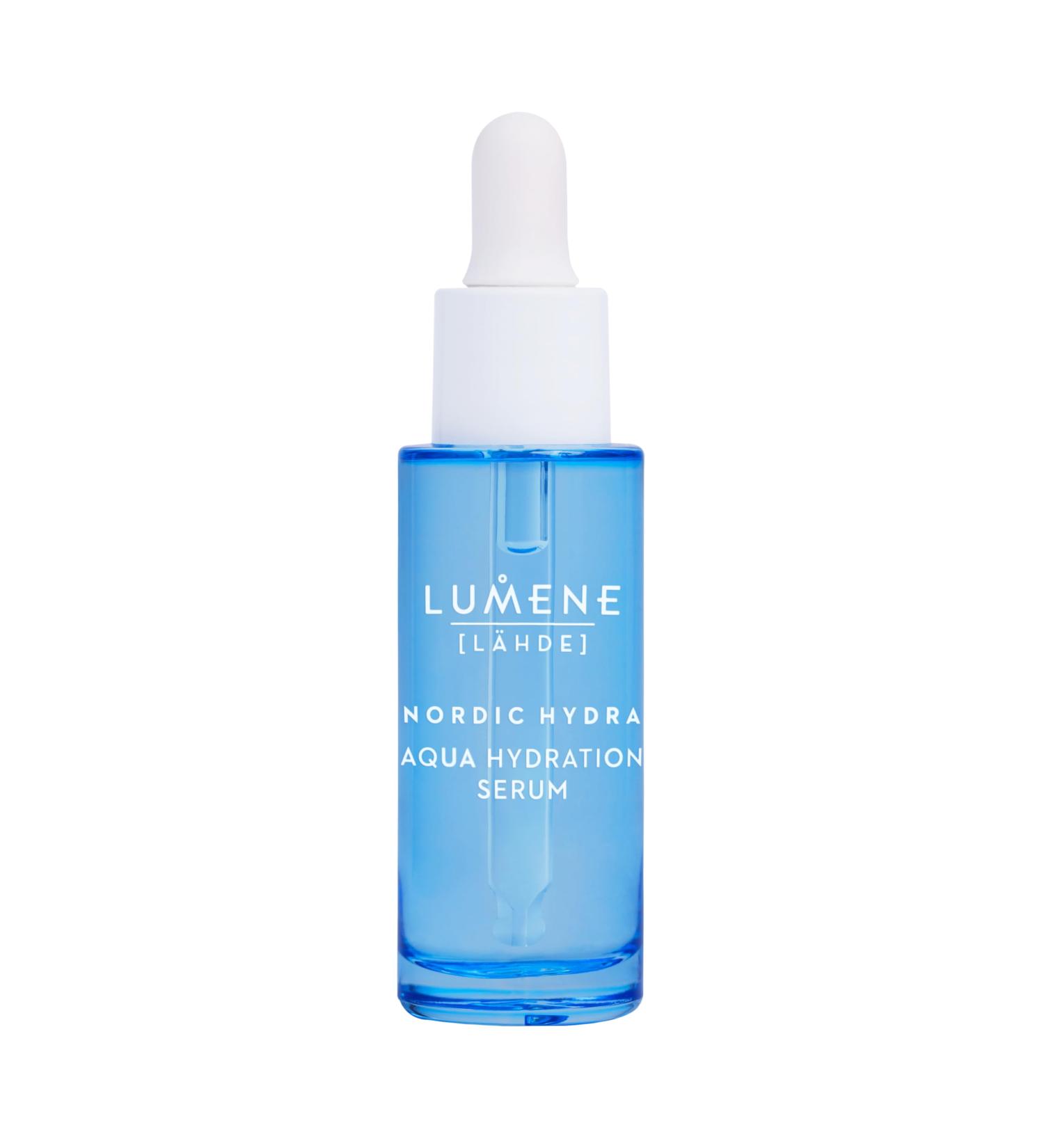 LUMENE Nordic Hydra Aqua Serum | Intense Hydration for Lasting Dewy Skin | With Arctic Spring Water Hyaluronic Acid & Nordic Red Algae | Lightweight & Hydrating | Vegan | 30 ml 0.3 Fl Oz (Pack of 1) - Buy Online on GoSupps.com