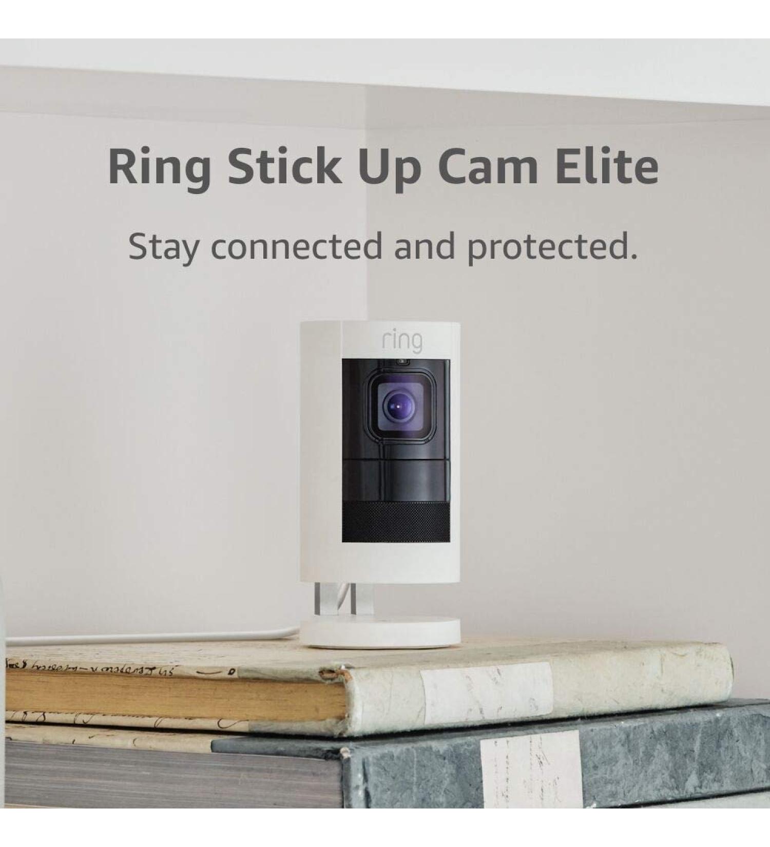 Ring Stick Up Cam Elite HD Security Camera with Two-Way Talk, Night Vision, Alexa Compatibility - White (PoE Adapter Included) - Buy Online on GoSupps.com