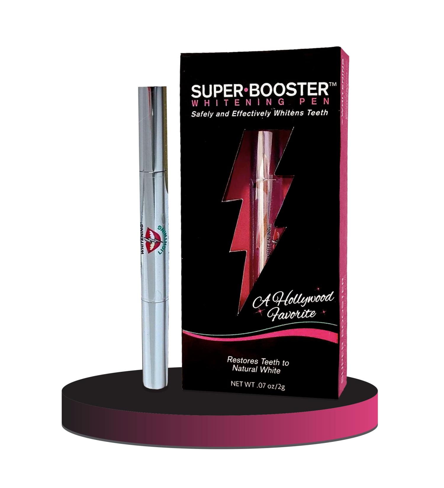 Super Booster Tooth Whitening Pen - Fast Acting Pain Free Teeth Stain Remover for Sensitive Teeth - Easy to Use & Travel Friendly - Buy Now - Buy Online on GoSupps.com