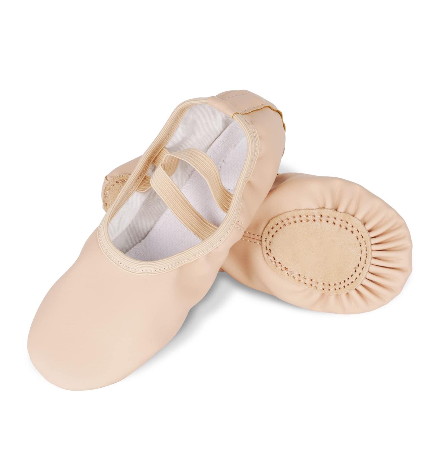 Sanoto Girls Ballet Shoes - Leather Sole Dance Flaps & Gymnastics Shoes for Children (Sizes 22+) - Perfect for Yoga & Ballet - Buy Online on GoSupps.com