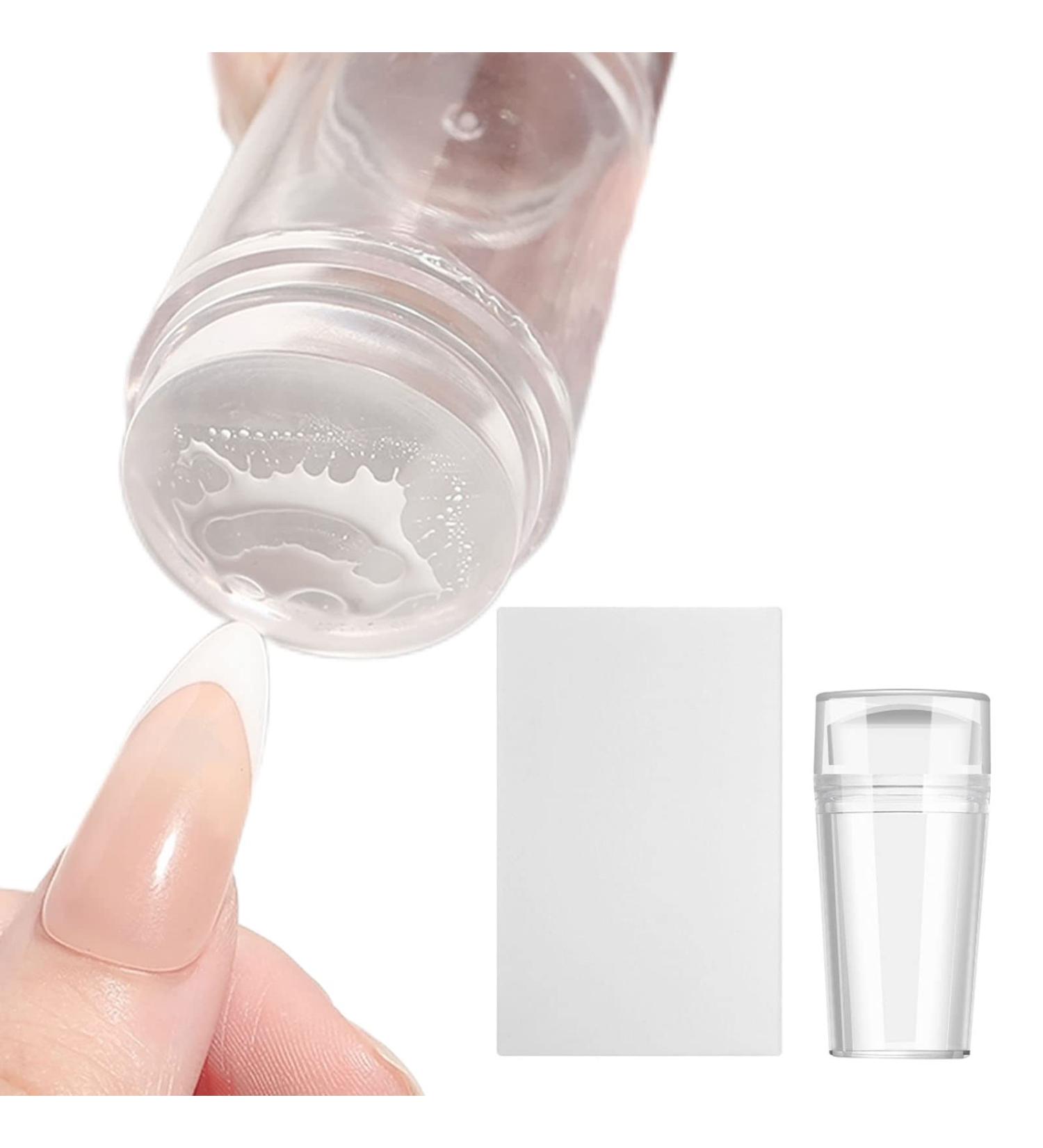 Premium Silicone Nail Art Stamper Set - Jelly Nail Stamper & Scraper for DIY French Nail Designs - International Shipping Available - Buy Online on GoSupps.com