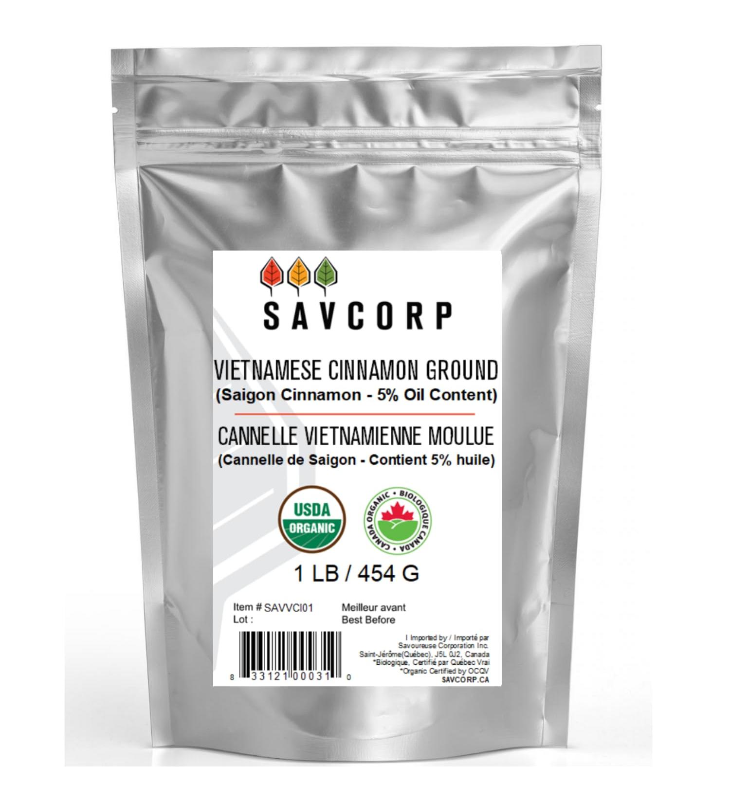 454g (1 lb) 100% ORGANIC Certified Vietnamese Cinnamon | PREMIUM QUALITY Saigon Cinnamon with 5% Oil Content | Non-GMO Raw Pesticide-Free Pure Vegan Natural Superfood packed with Antioxidants | Spice Seasoning | Keto Paleo | Resealable Bulk Bag - Buy Online on GoSupps.com