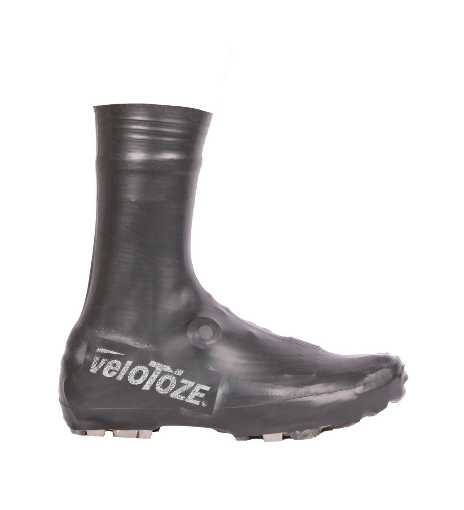 VeloToze Tall Gravel Shoe Cover - MTB Overshoes for Cycling Shoes - Rain Protection for Gravel Trails and Mountain Bike Rides (Large, Black) - Buy Online on GoSupps.com