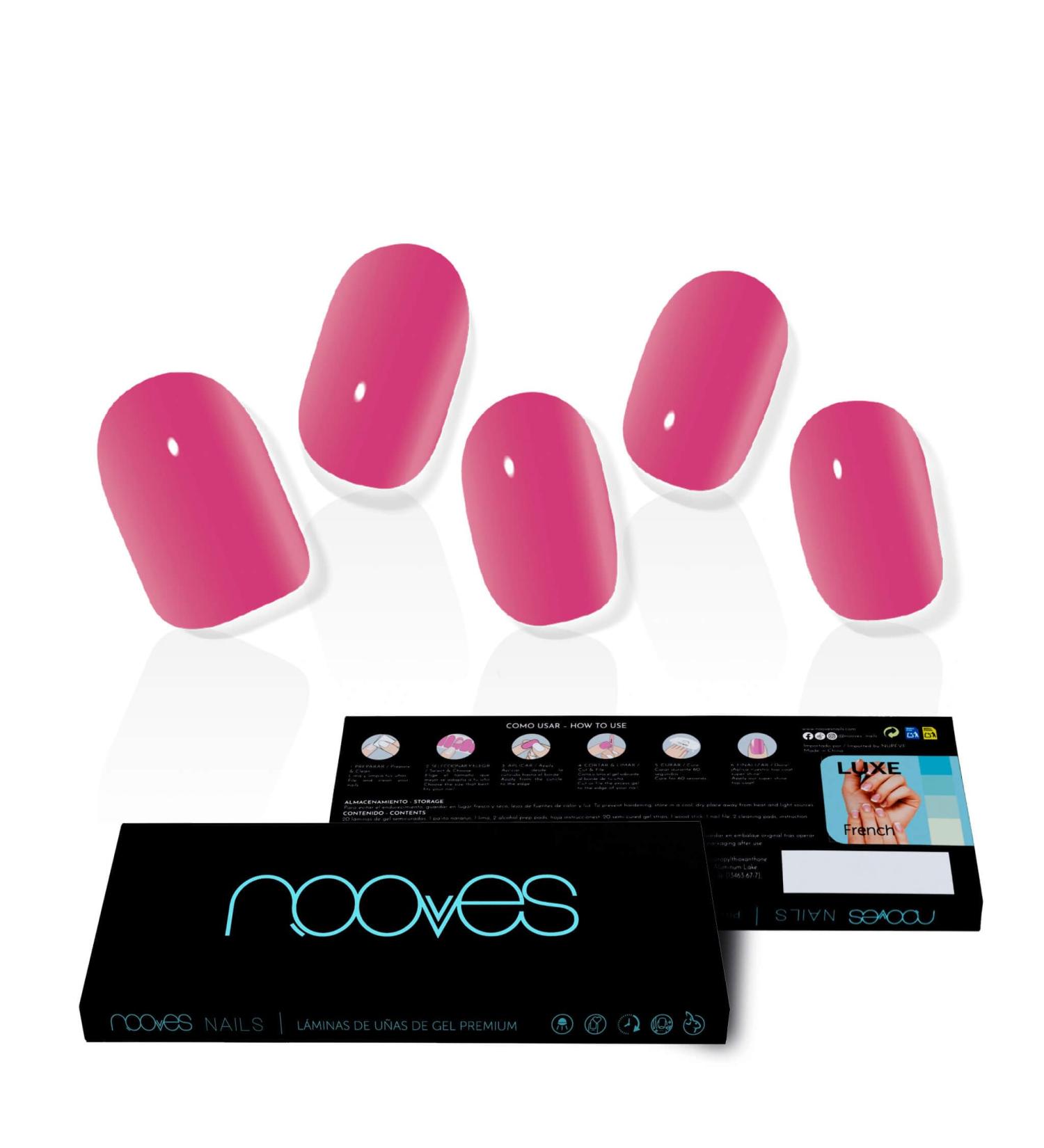  NOOVES NOOVES Nails - Premium Precursed Gel Nail Polish - Barbie Girl | Pink | Semi-Cured Gel Nail Strips | Semi-Permanent Gel Nail Stickers | Gel Nail Stickers - Buy Online on GoSupps.com