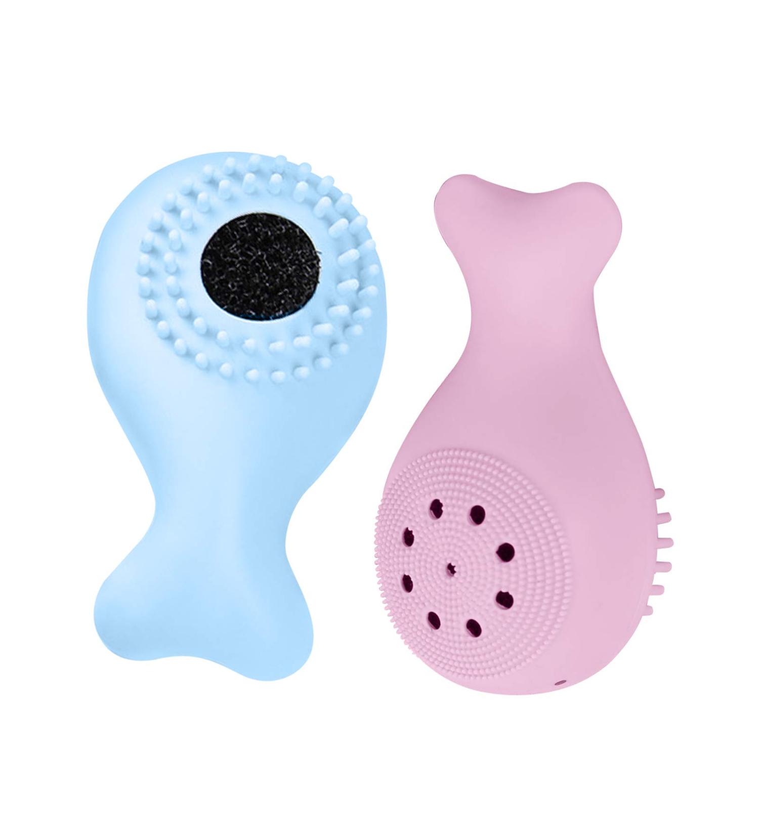 Super Soft Silicone Face Cleansing brush Handheld Brush and Massager Exfoliating Anti-Aging Face massage Facial Cleansing Brush (2 pcs) - Buy Online on GoSupps.com