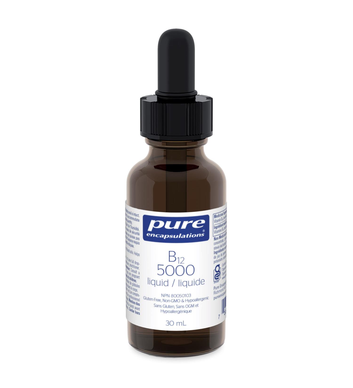 Pure Encapsulations B12 5 000 Liquid - Vitamin B12 Methylcobalamin Supplement to Support Energy & Blood Cells* - Liquid B12 Drops - 1 Fl Oz - Buy Online on GoSupps.com