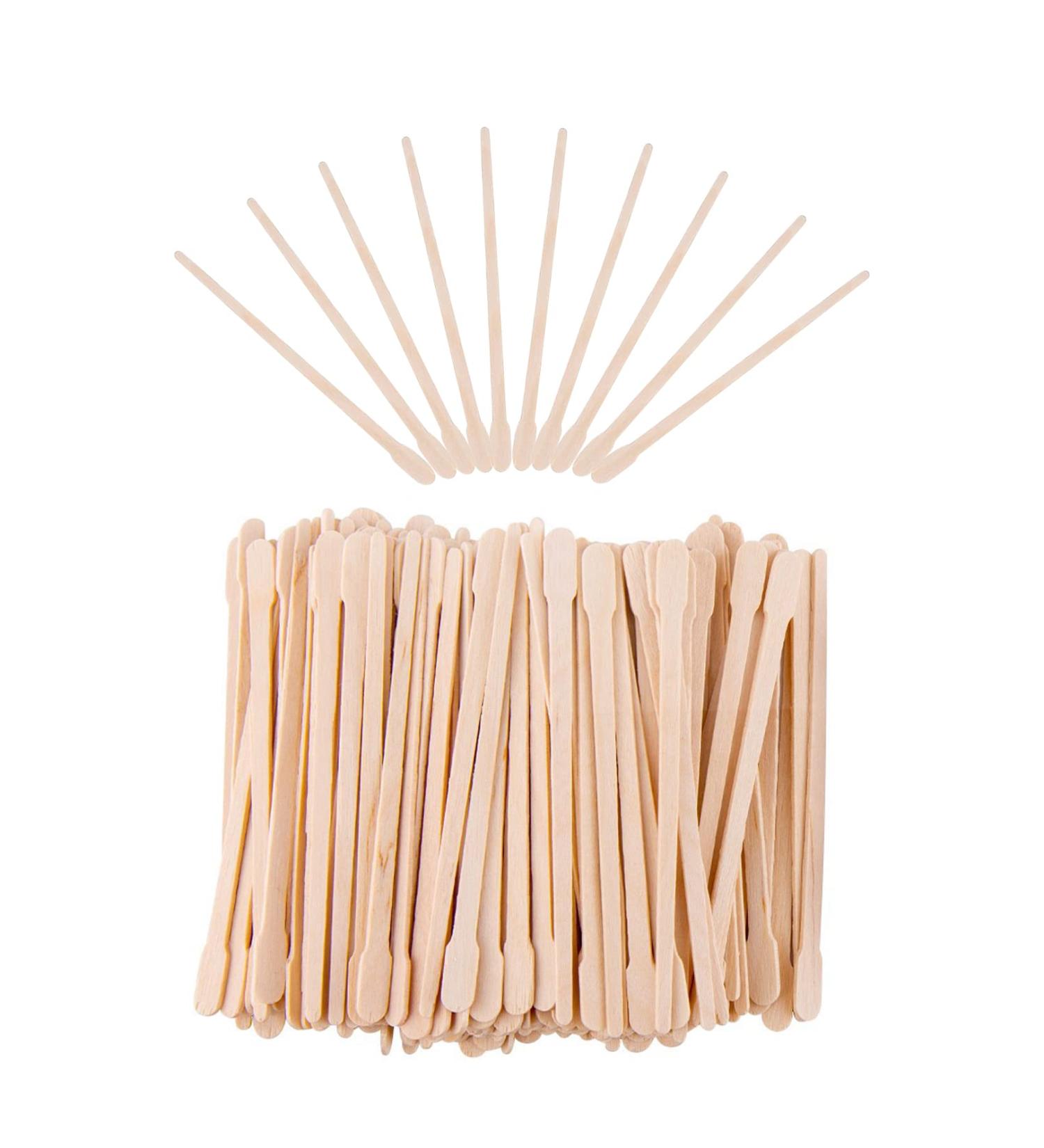 100pcs Small Wax Spatulas Wooden Eyebrow Waxing Applicators - 88mm Mini Wax Sticks for Face and Hair Removal - Buy Online on GoSupps.com