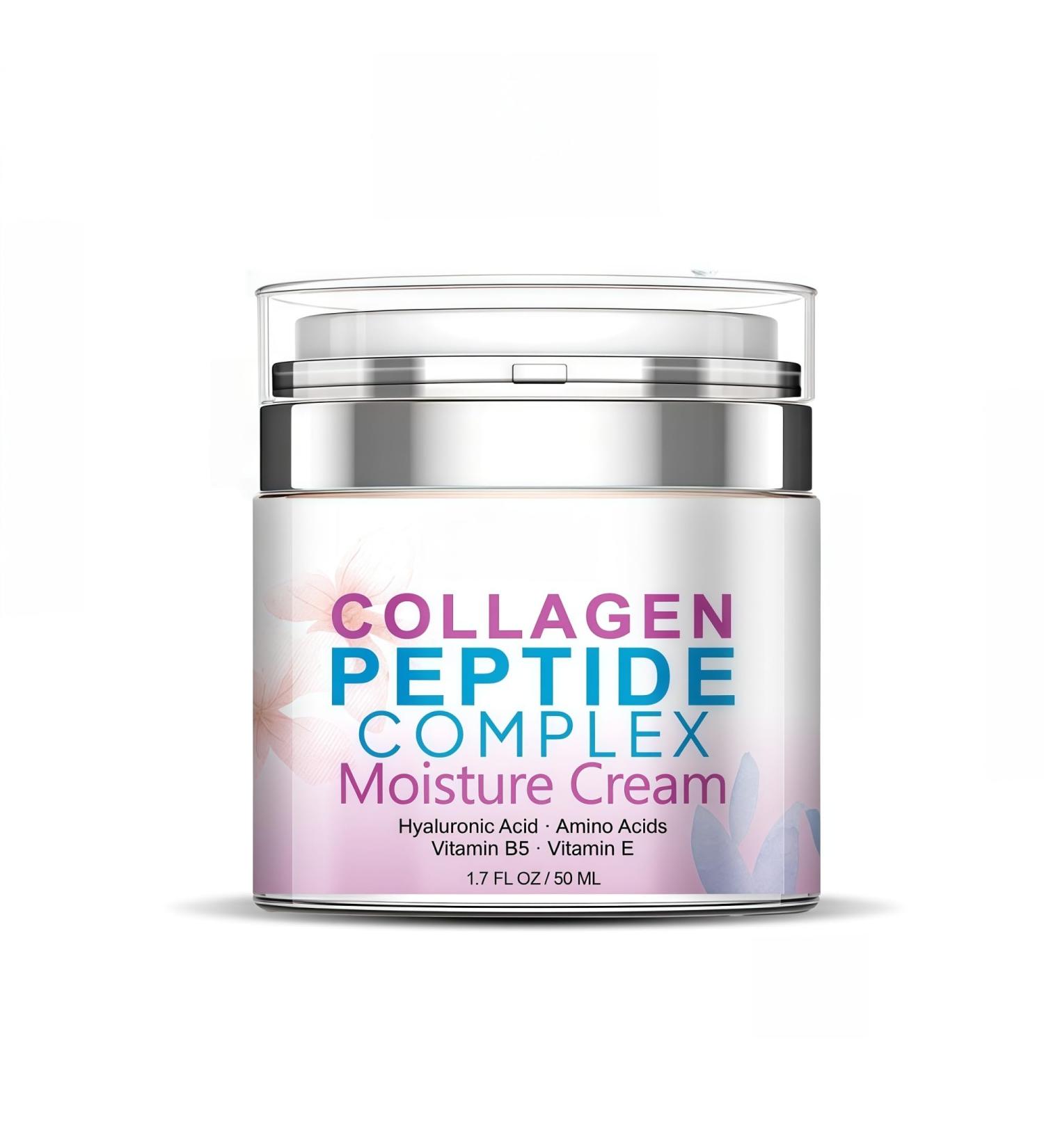 AFCRYIYE Collagen Peptide Complex Face Cream with Hyaluronic Acid & Vitamin E | Daily Moisturizer to Hydrate Nourish and Smooth Skin Help Reduce The Look of Fine Lines 1.7 Oz - Buy Online on GoSupps.com