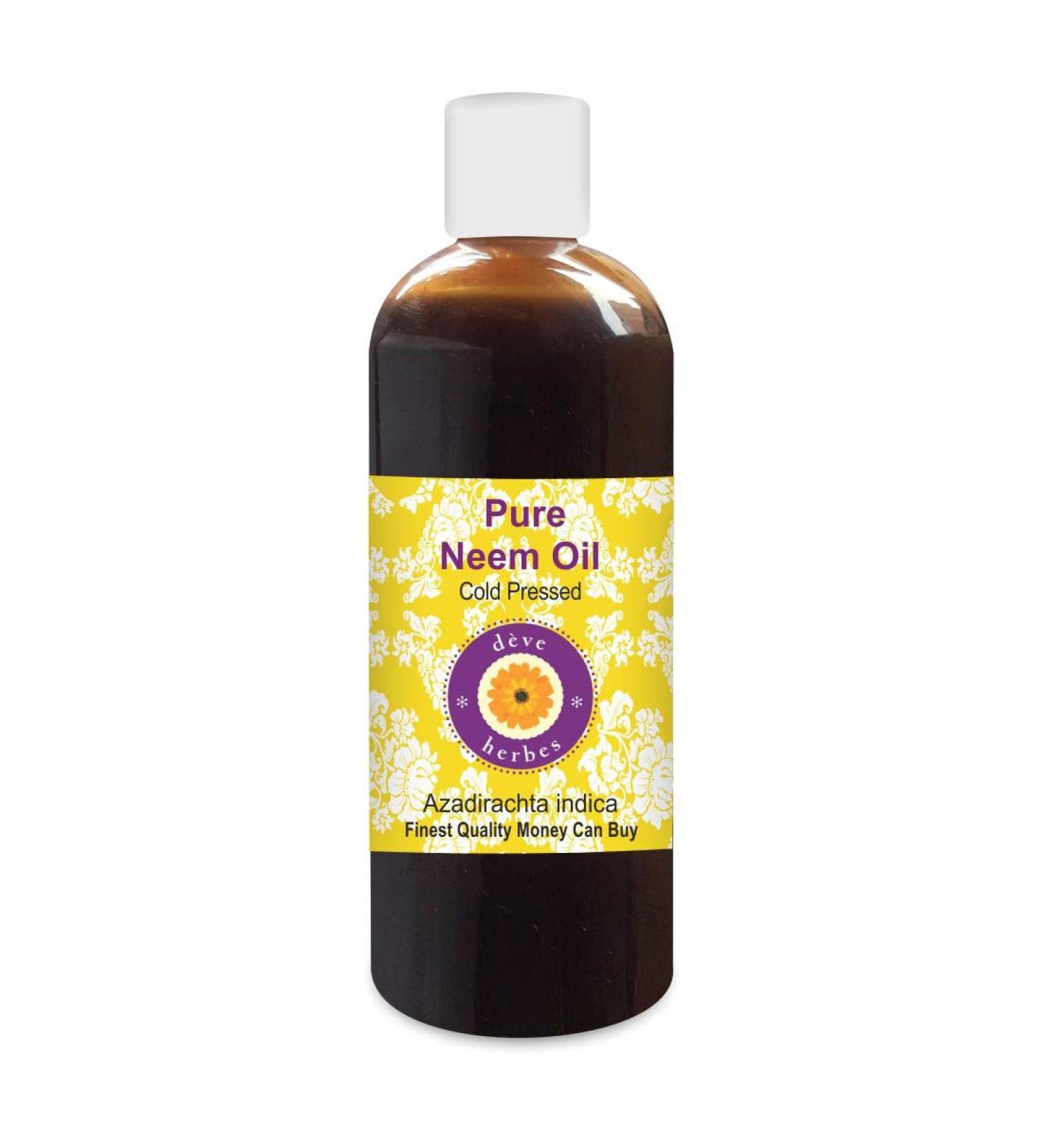 Buy Deve Herbes Pure Neem Oil 200ml Cold Pressed Azadirachta Indica for Skin & Hair | International Shipping Available - Buy Online on GoSupps.com