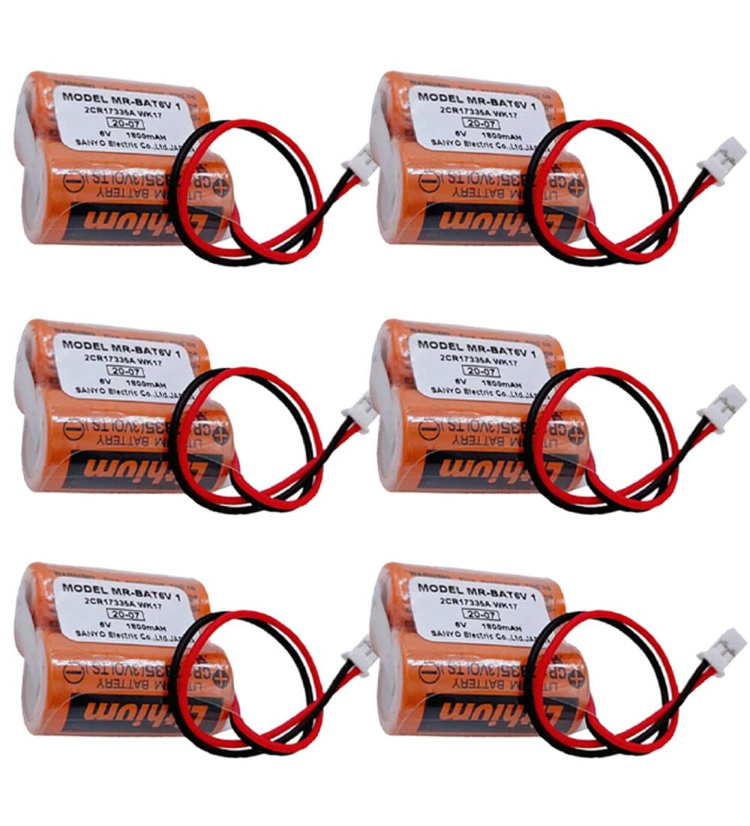 Buy MR-BAT6V1 2CR17335A 6V 1800mAh PLC Battery (Pack of 6) for Mitsubishi M80 & MR-J4 Servo System - International Shipping Available - Buy Online on GoSupps.com