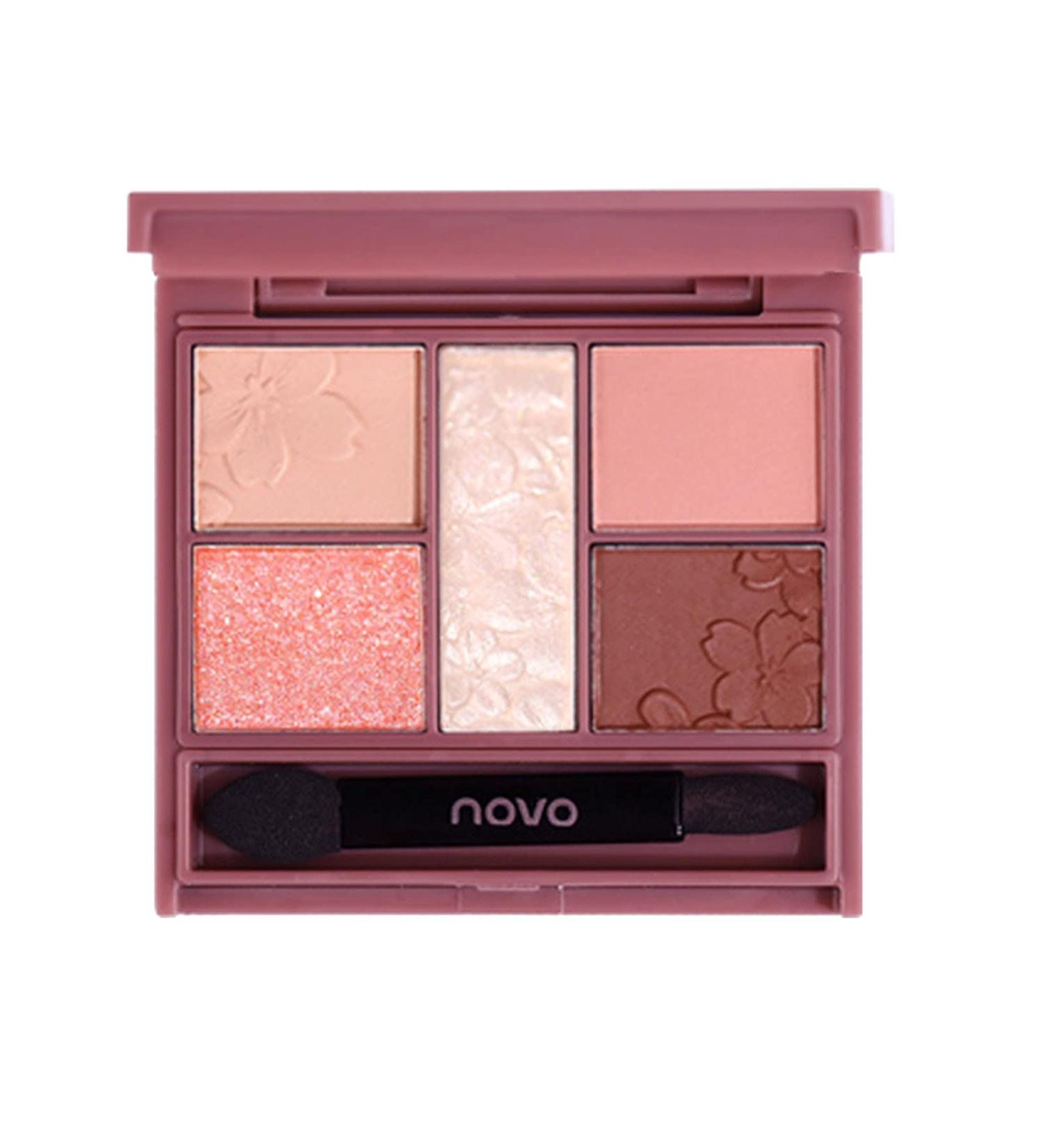 5 Colors Eye Palette Matte and Highlight Eyeshadow Makeup Pallete for Beginners Long Lasting High-Gloss Eyeshadow High Pigment Silky Powder Eye Shadow Cosmetics Set 02 - Buy Online on GoSupps.com
