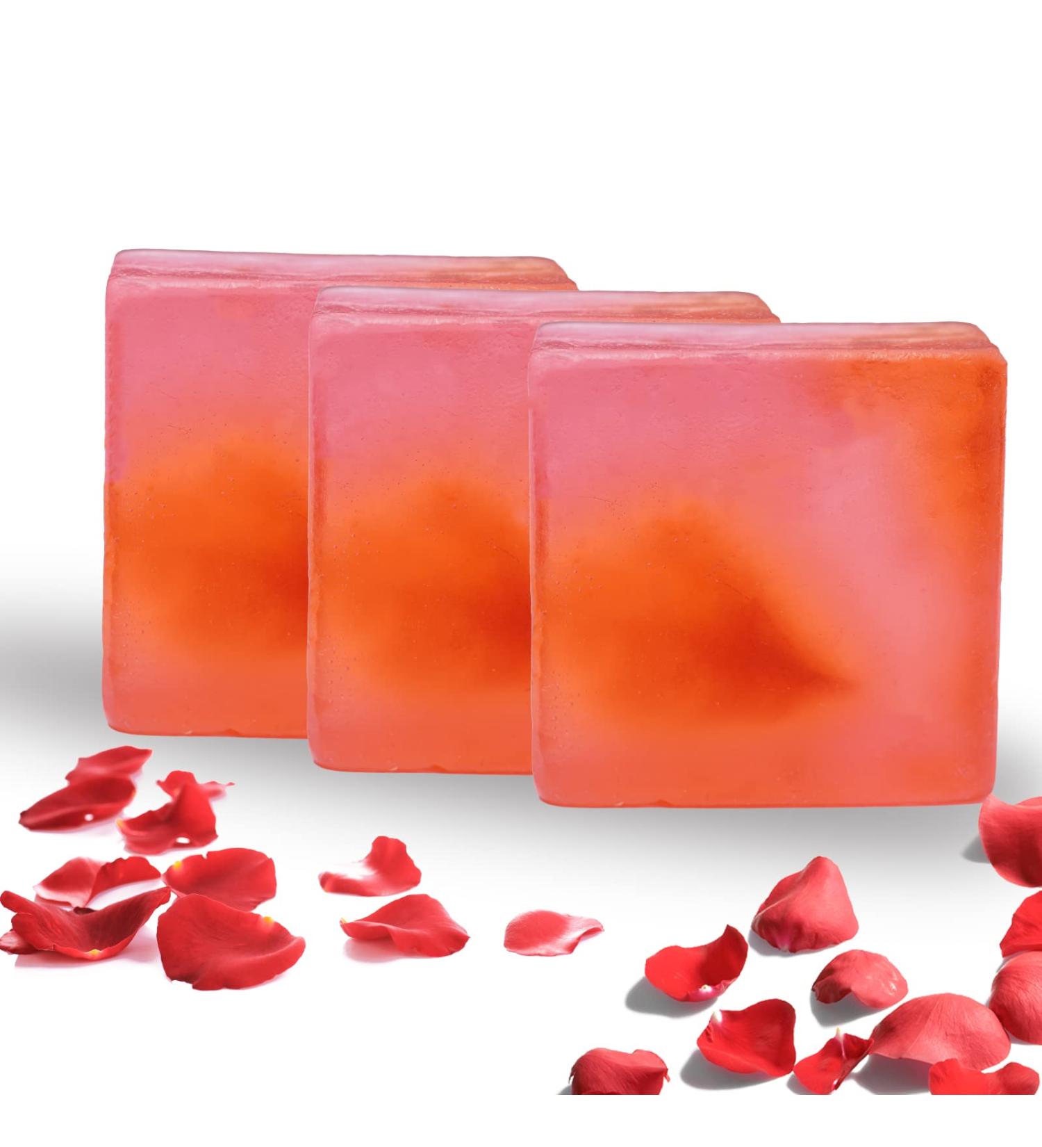 Vickoneer 3 Pack Yoni Soap Bars for Women - Organic Handmade Feminine Vaginal Wash Bar - pH Balanced, Remove Odor - Care Rose Scented - 2.82 oz Red - Buy Online on GoSupps.com