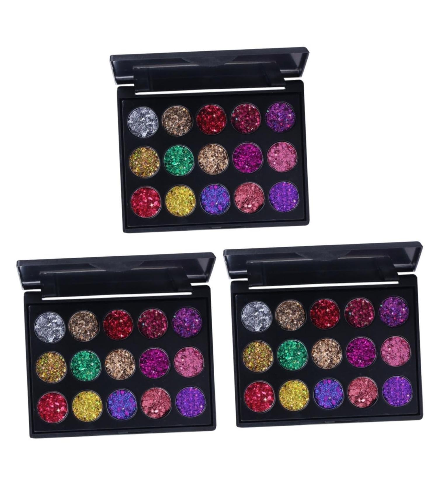DOITOOL 3pcs 15 Eye Shadow Makeup Palette Eyeshadow Matt Eyeshadow Powder Eyeshadow Palette Sequins Diamond 1 count (Pack of 1) As Shownx3pcs - Buy Online on GoSupps.com