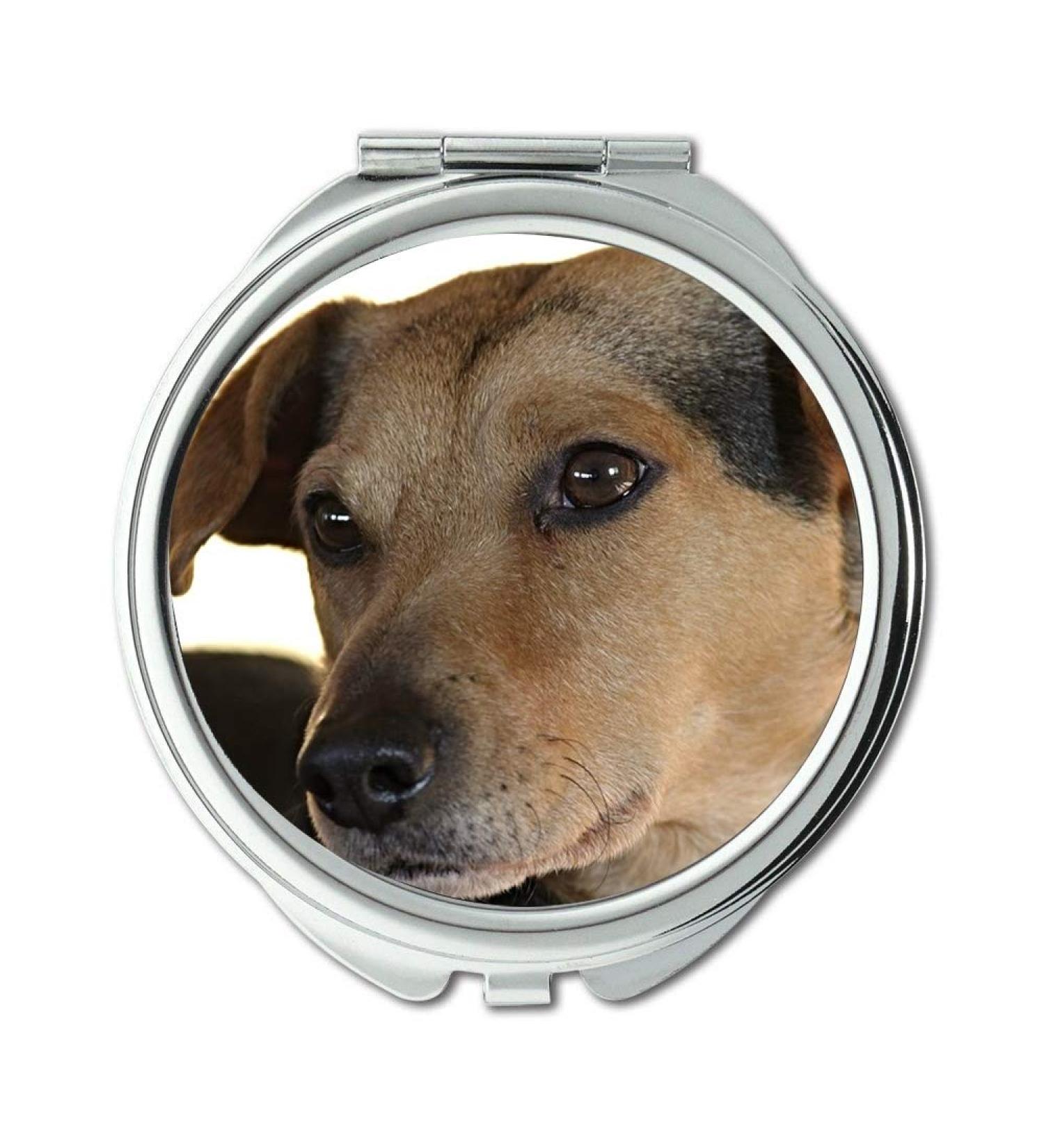 YENDOSTEEN Mirror makeup mirror Dog Hybrid Mixed Breed Dog Portrait Pet Animal pocket mirror portable mirror - Buy Online on GoSupps.com