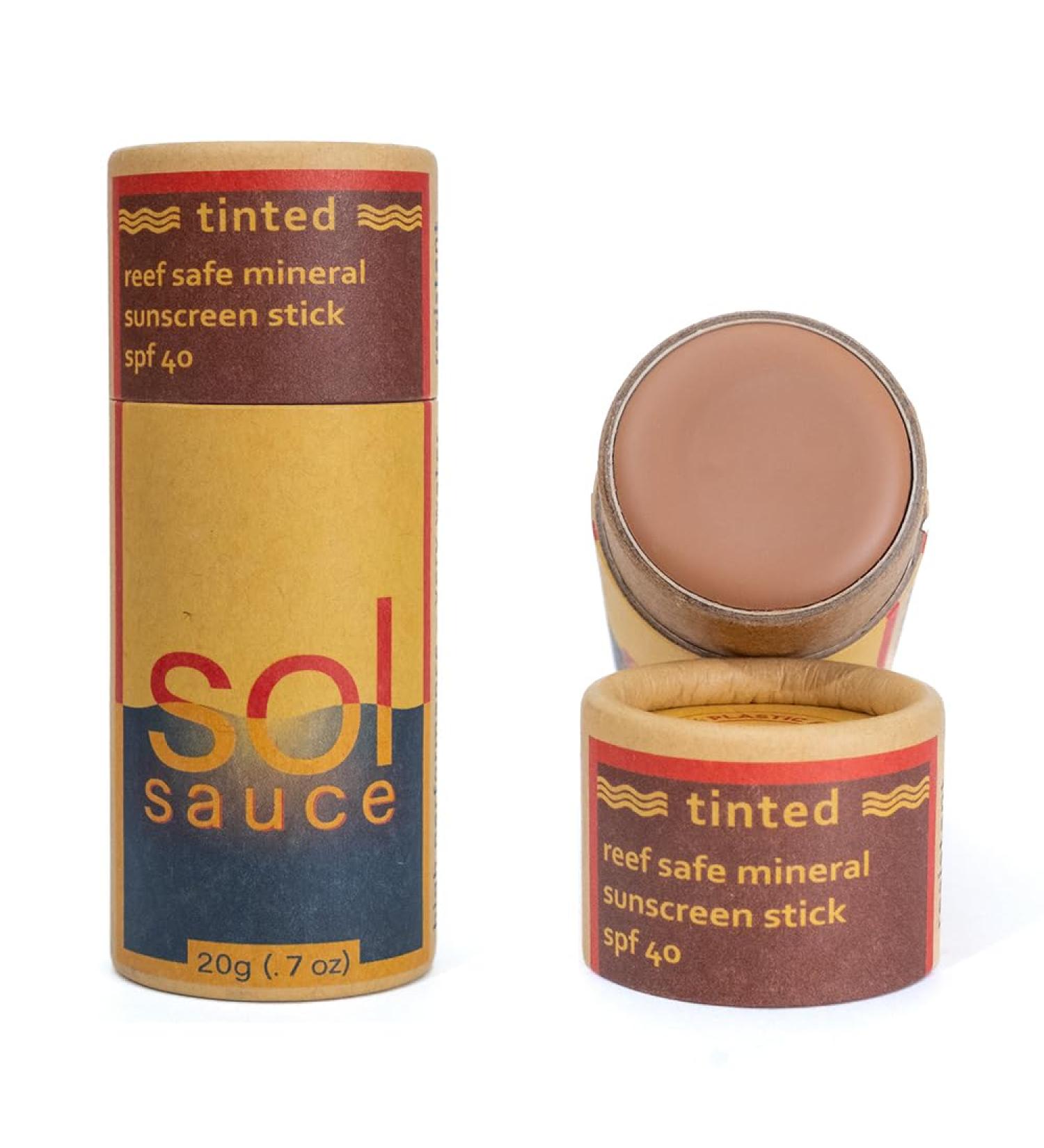 Shop Mineral Sunscreen Stick SPF 40+ | Water-Resistant Reef Safe Kid Safe | Quality Natural Ingredients - Tinted Light Brown - Buy Online on GoSupps.com