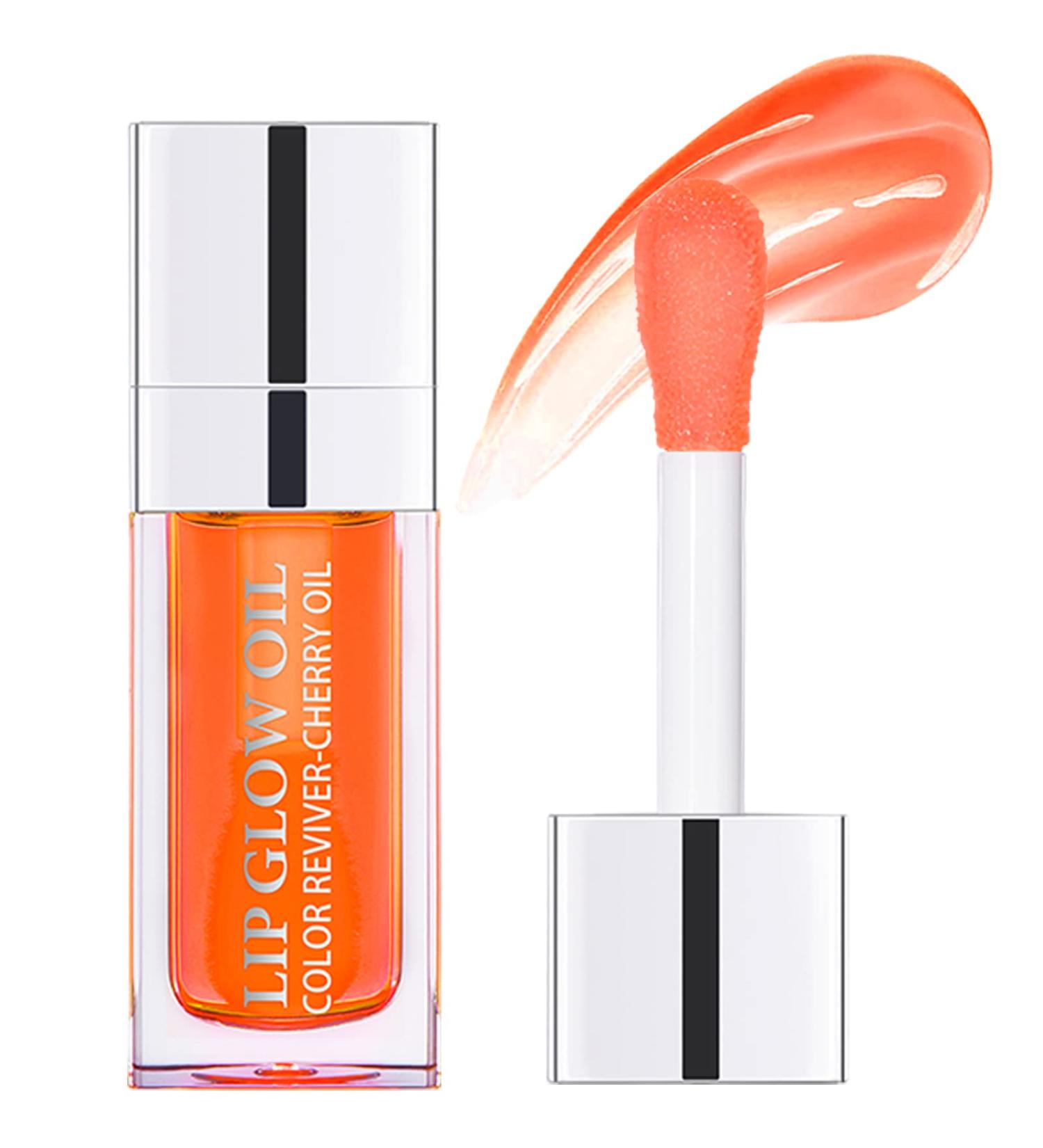 Hydrating Lip Oil | Plumping Lip Gloss for Nourished Lips - Coral Orange 004 | 0.2 oz - Buy Online on GoSupps.com