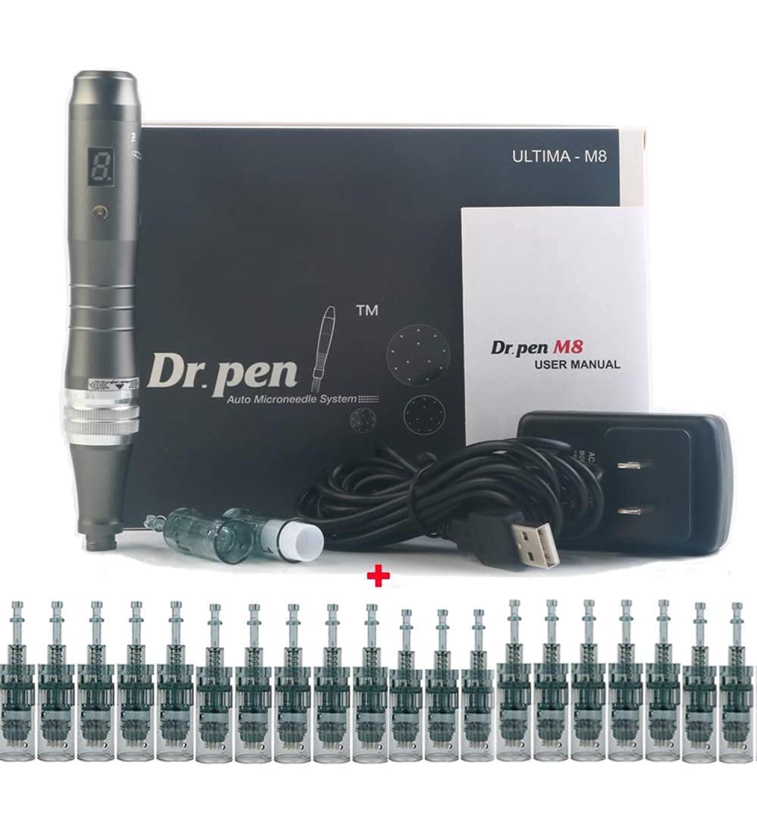 Dr. Pen Ultima M8 Skin Care Tool Kit for Face and Body - 22 Cartridges 0.25mm - Professional Microneedling System - Buy Online on GoSupps.com