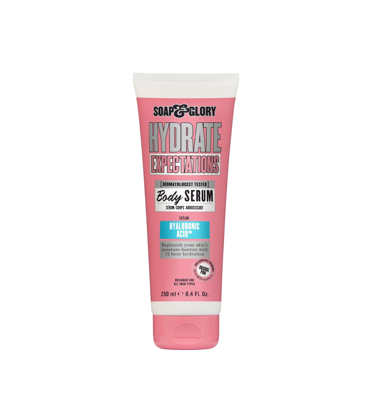 Soap & Glory Hydrate Expectations Body Serum | Thirst Quenching Hyaluronic Acid | Vegan Moisturizer | Fast Absorbing Lightweight Formula (8.4 Fl Oz - Buy Online on GoSupps.com