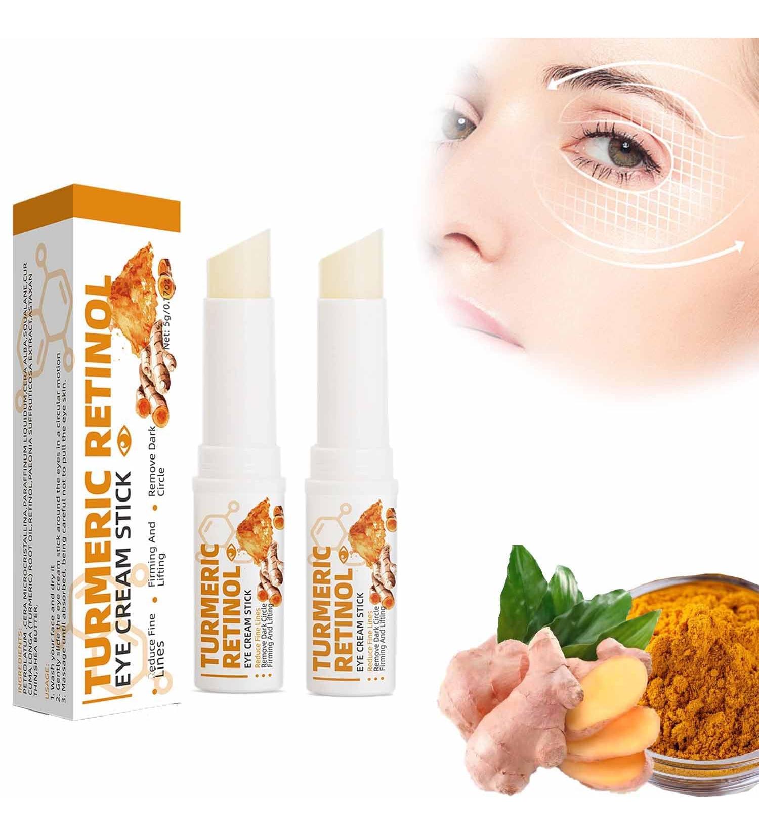 SIMAIT Eye Serum Turmeric Eye Cream Stick Relieves Puffiness and Bags Under Eyes Reduces Fine Lines Firms Skin Around Eyes - Buy Online on GoSupps.com