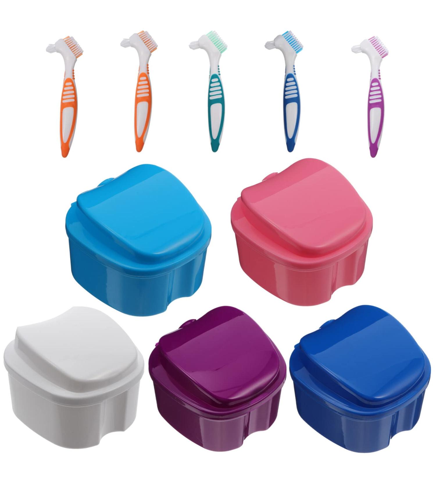 10-Piece Dental Storage Box Set | Travel Holder for Toothbrushes & Oral Care | Prosthesis & Braces Case - Buy Online on GoSupps.com