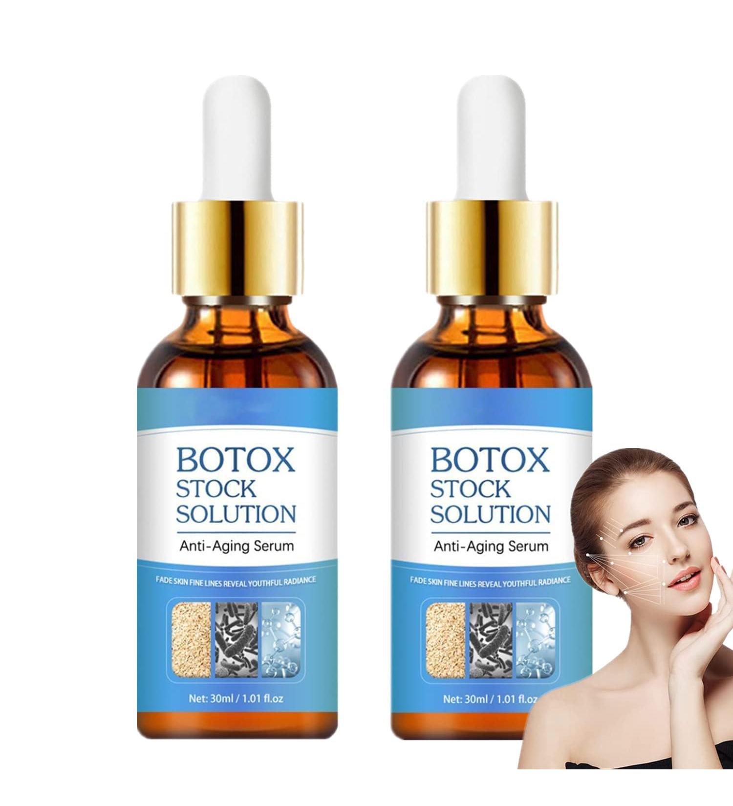 Botox Stock Solution Facial Serum | Newest Instant Face Lift Cream for Women | Dark Spot Corrector & Anti-Aging Collagen Serum | 30ml (2pcs) - Buy Online on GoSupps.com