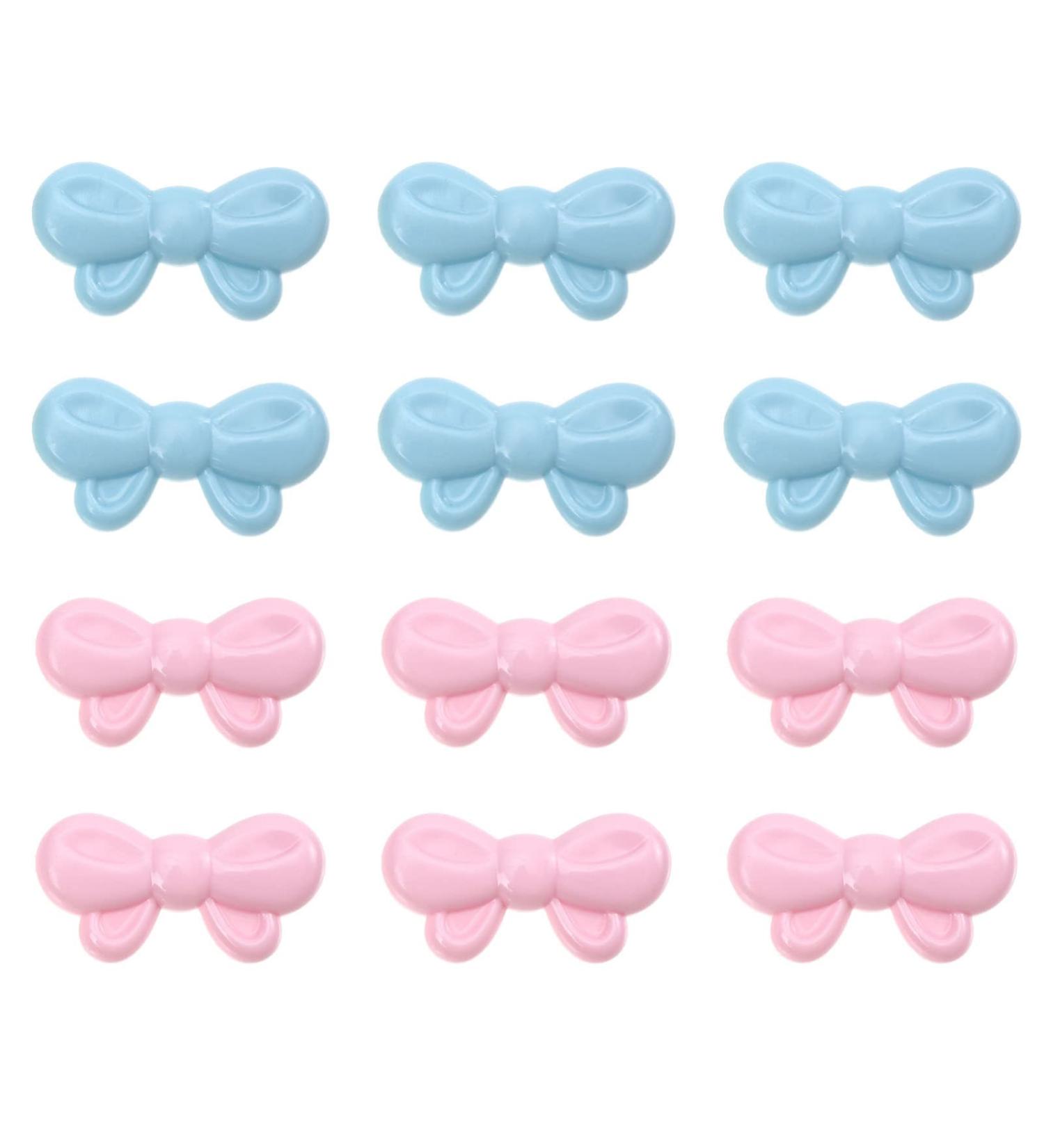 Toddler Safety Pins 12pcs - Baby Brooch Safety Buckles for Kids - Cartoon Resin Diaper Pins - Pink Blue - 4x2cm - Buy Online on GoSupps.com