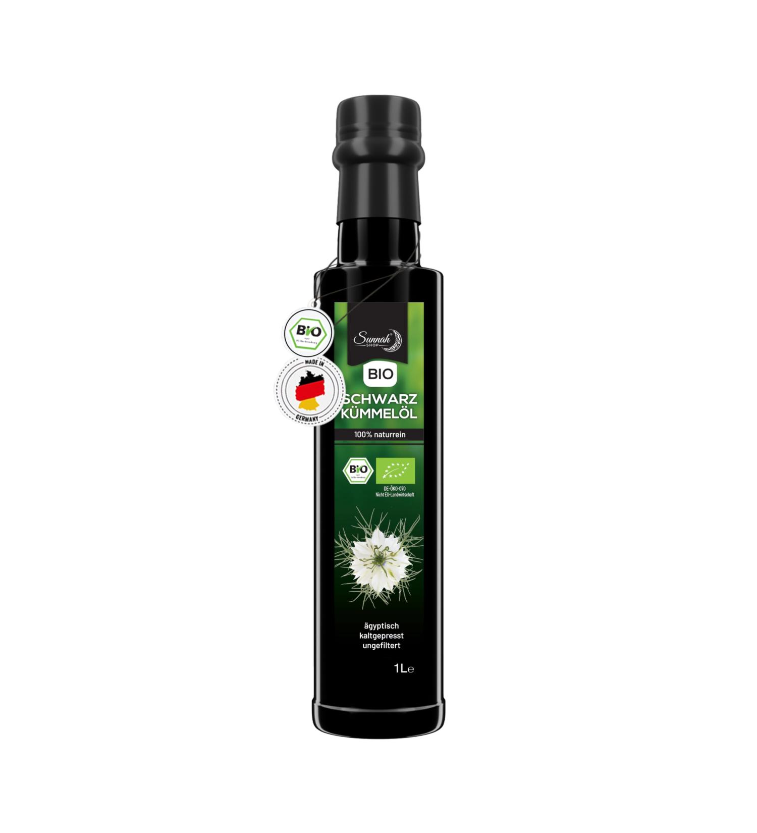  Sunnah Shop Sunnah Shop Organic unfiltered cold-pressed black seed oil 100% pure from Egyptian Nigella Sativa (1 l) - Buy Online on GoSupps.com