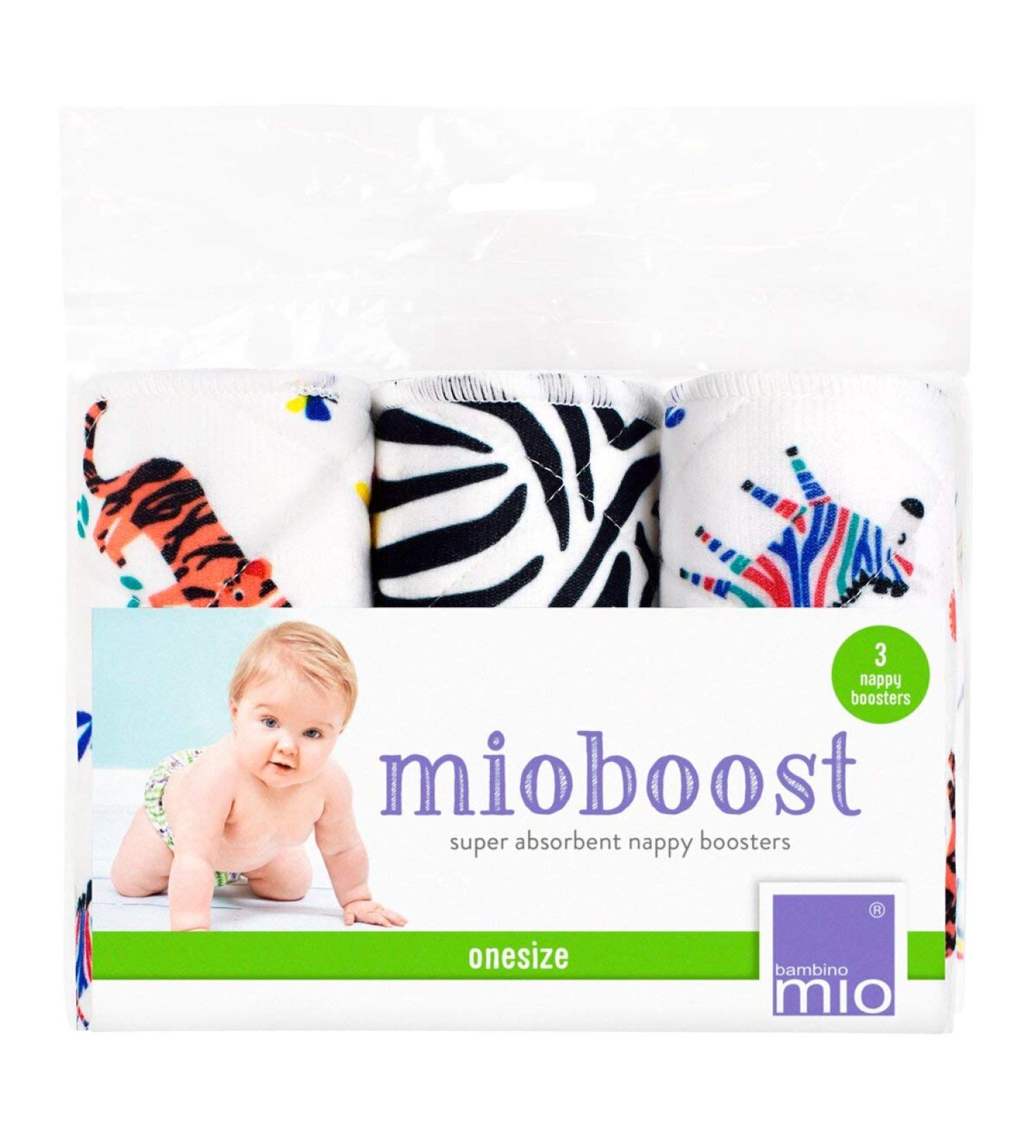 Bambino Mio Mioboost Nappy Insert Pack of 3 - Safari Dots | Eco-Friendly Cloth Diapers for International Shipping - Buy Online on GoSupps.com