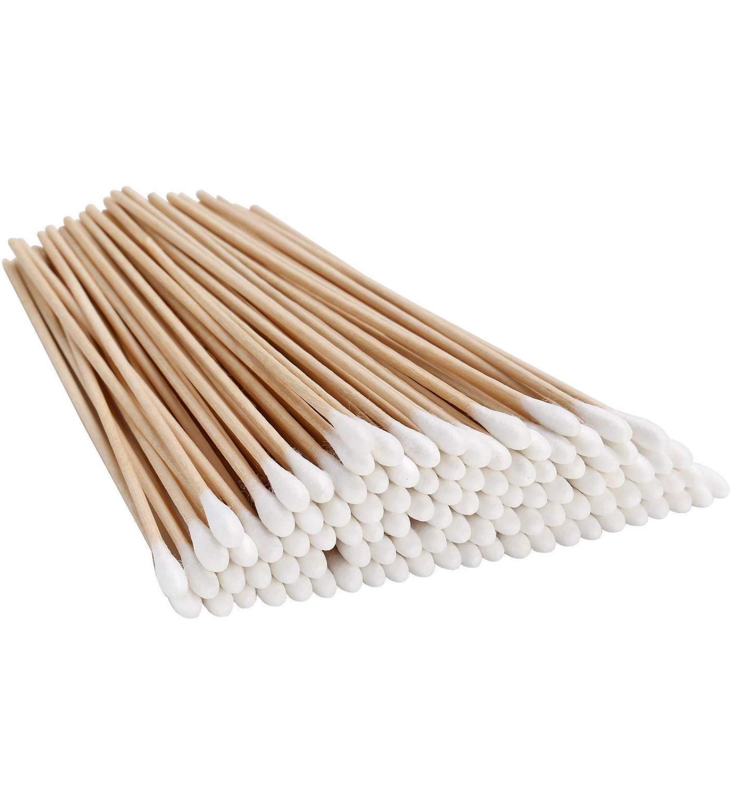 Gmark 200pcs 6 Cotton Swabs | Wooden Sticks Cotton Tipped Applicator GM1091A - Buy Online on GoSupps.com