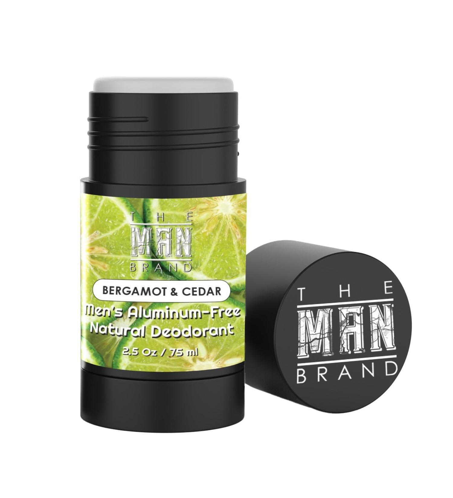 Bergamot Deodorant for men - Mens Aluminum Free Bergamot and Cedar Deodorant - Natural Deodorant Baking Soda Free - All Natural Deodorant for Men (Bergamot and Cedar - 2.5 oz)