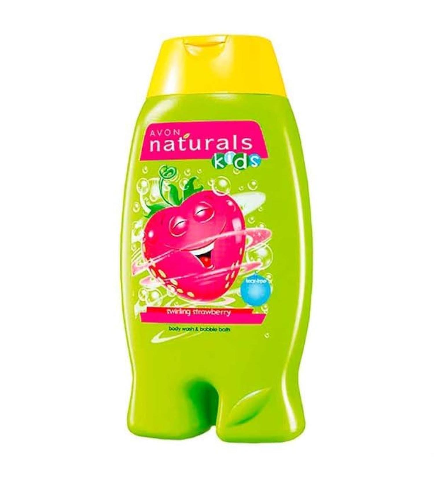 Avon Naturals Kids Swirling Strawberry 250ml Body Wash & Bubble Bath - Buy Online on GoSupps.com