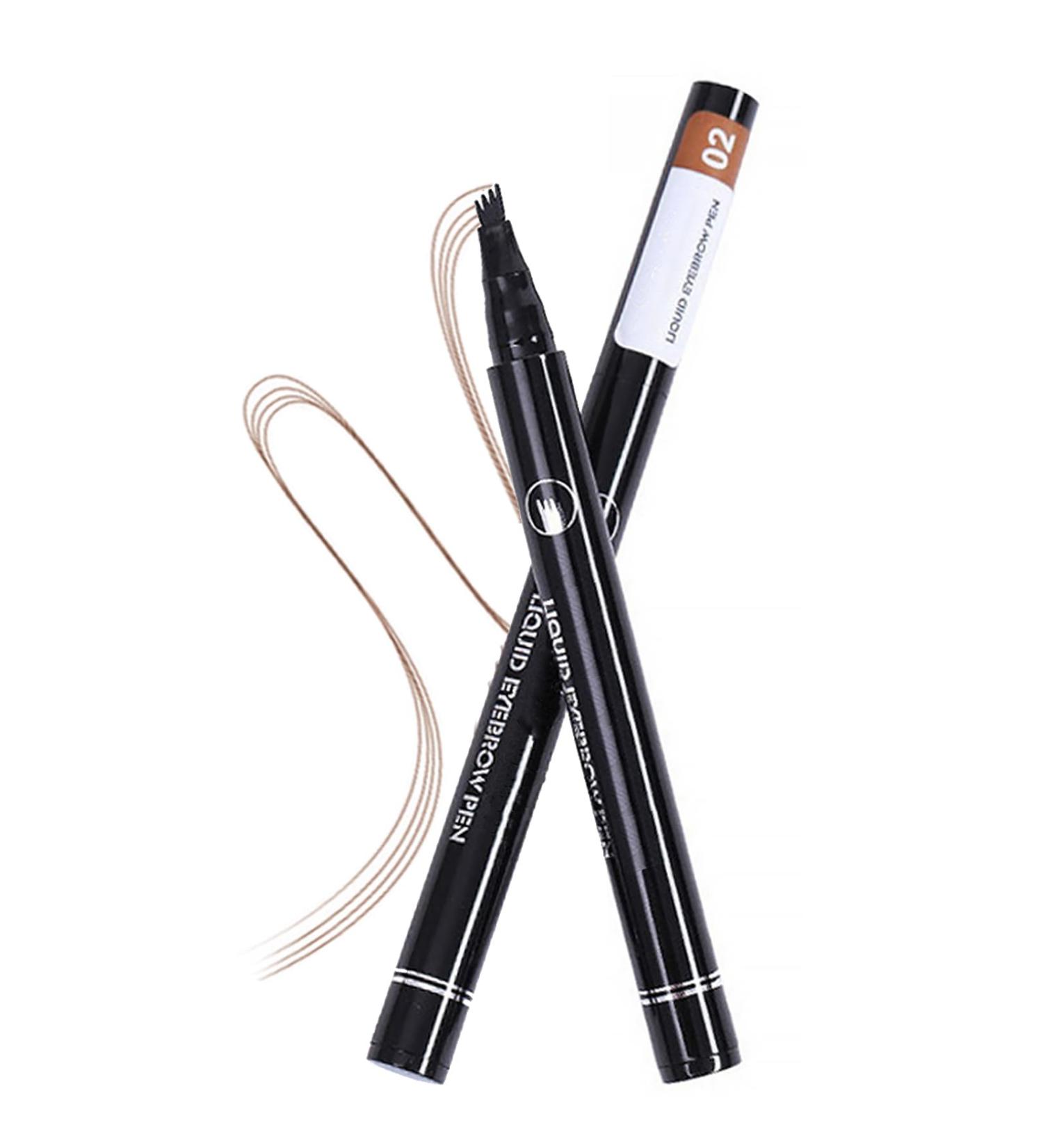 EONFAVE Eyebrow pencil 4 forks microblading eyebrow pencil waterresistant durable smudgeproof eyebrow pencil quickdrying high pigment eyebrow pencil with 4 fork tips 02 light brown - Buy Online on GoSupps.com