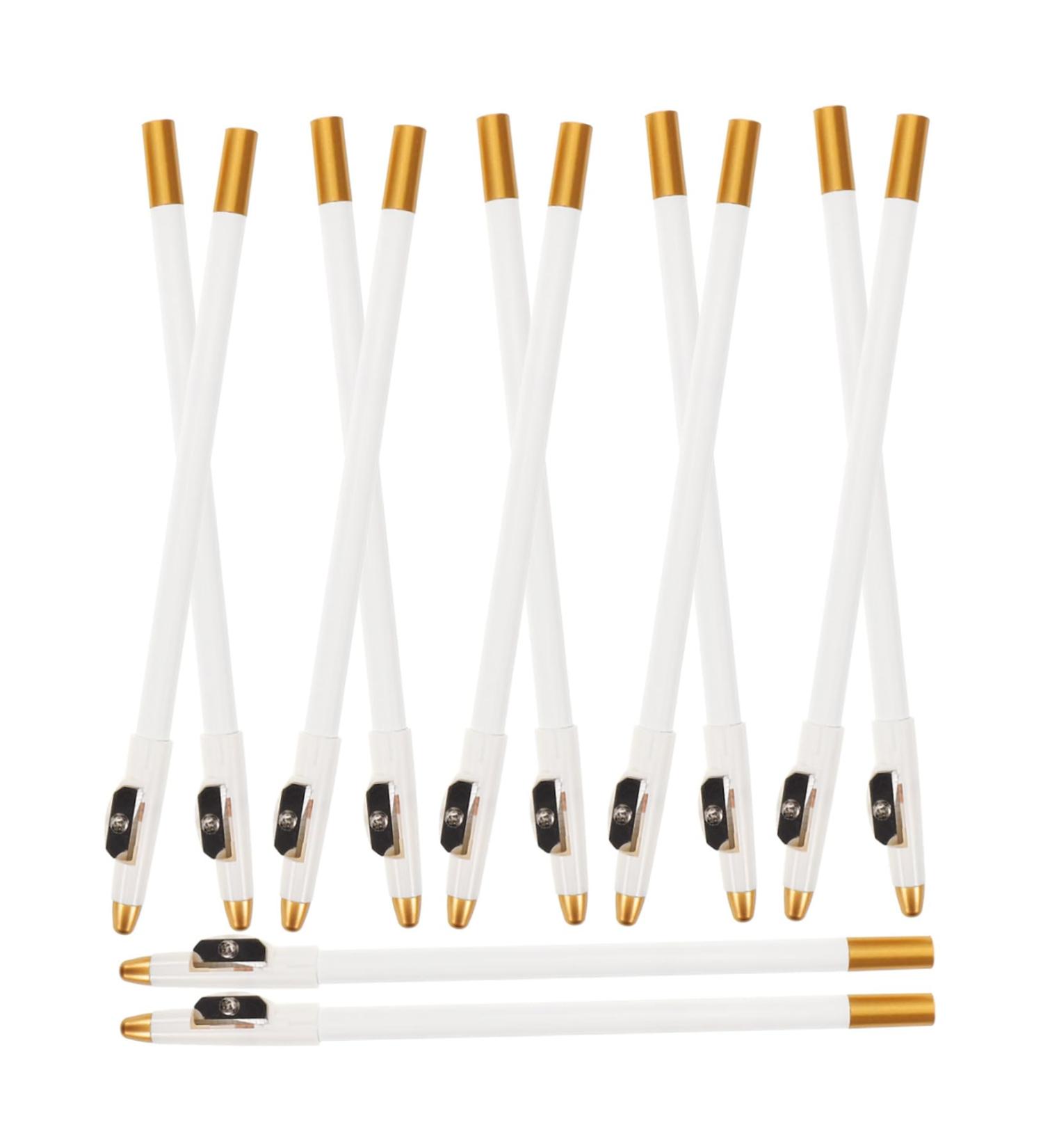 minkissy Eyeliner Pencils Set 12 Pieces Eyebrow Pencil White Eyebrow Makeup Kit With Sharpener - Buy Online on GoSupps.com