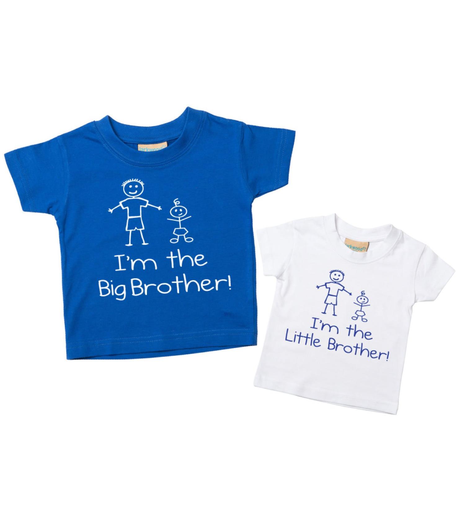 60 Second Makeover Limited I'm The Big Brother I'm The Little Brother Tshirt Set Blue