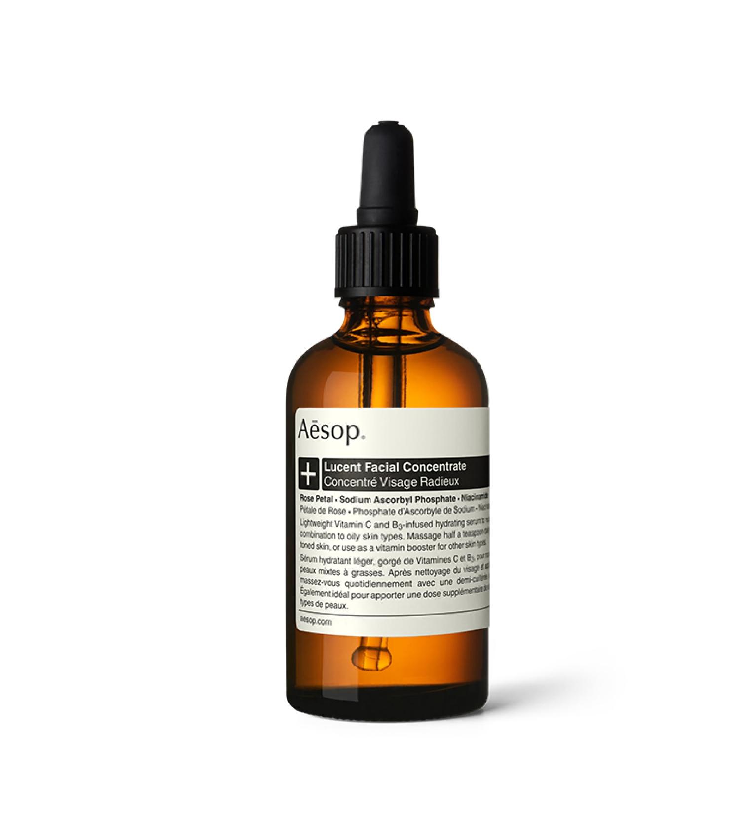 Aesop Lucent Facial Concentrate | Lightweight Vitamin C Facial Serum for Replenished Hydrated and Balanced Skin | 2.1 Oz - Buy Online on GoSupps.com
