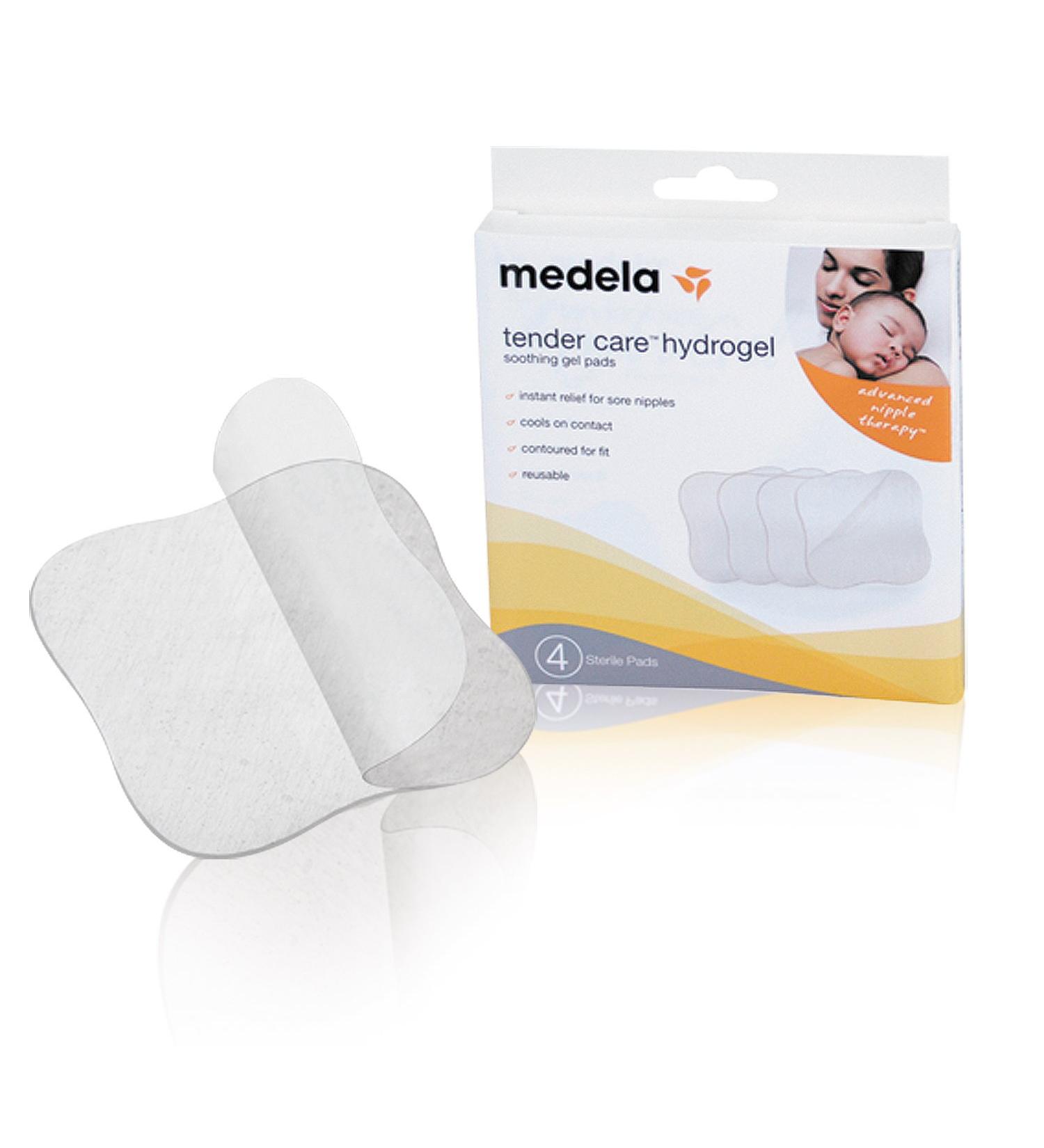 Medela Soothing Gel Pads for Breastfeeding - 4 Count Pack, Tender Care HydroGel Pads for Cooling Relief from Sore Nipples - Buy Online on GoSupps.com